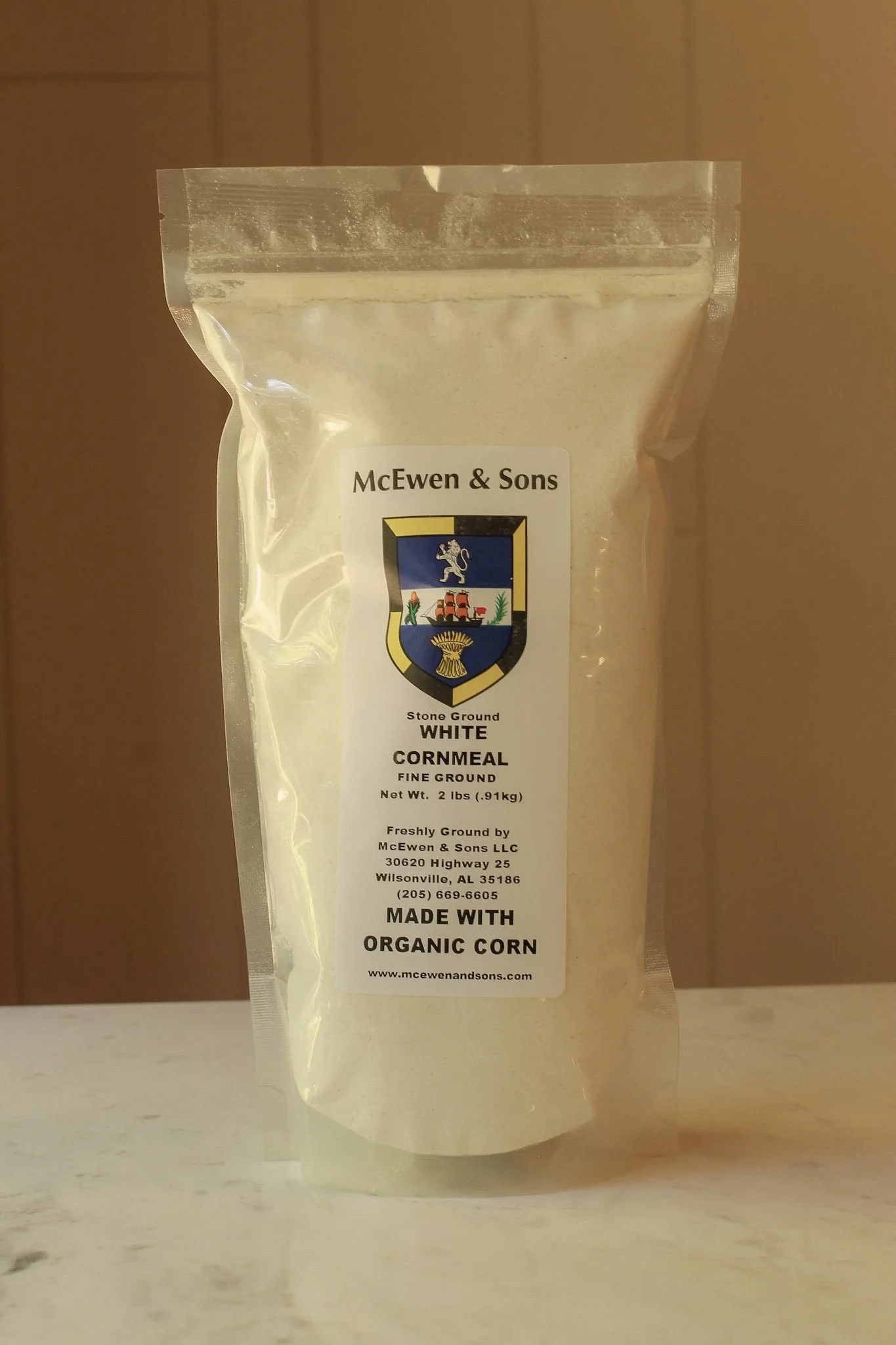 Stone Ground White Cornmeal - Fine Ground