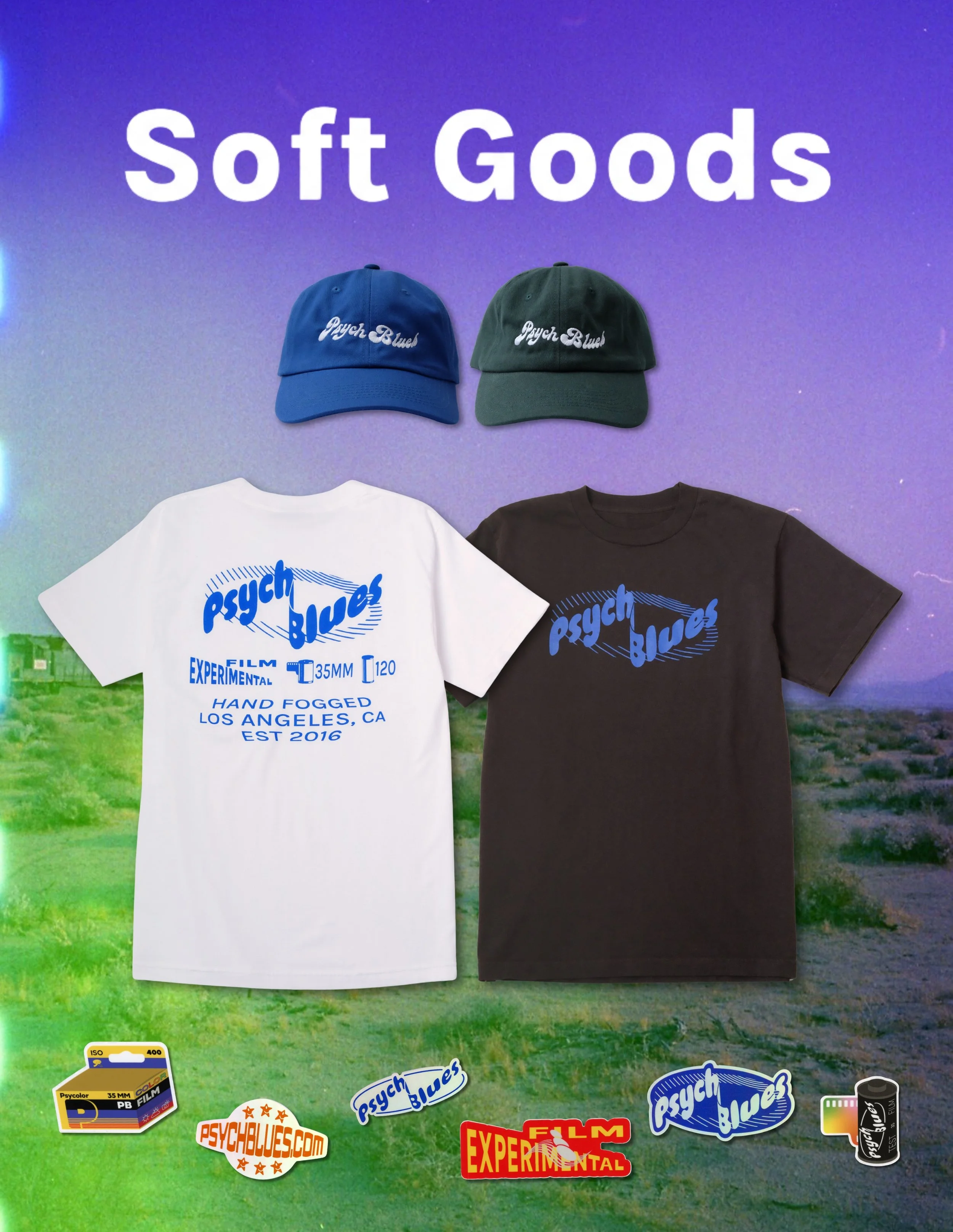  Psych Blues hats, t-shirts, and stickers 