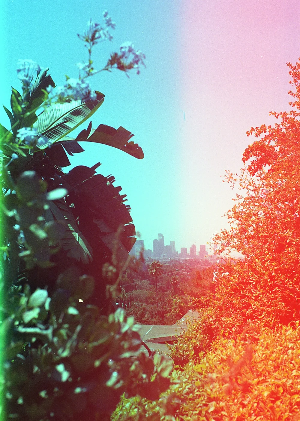Psych Blues #2, experimental 35mm film image of DTLA
