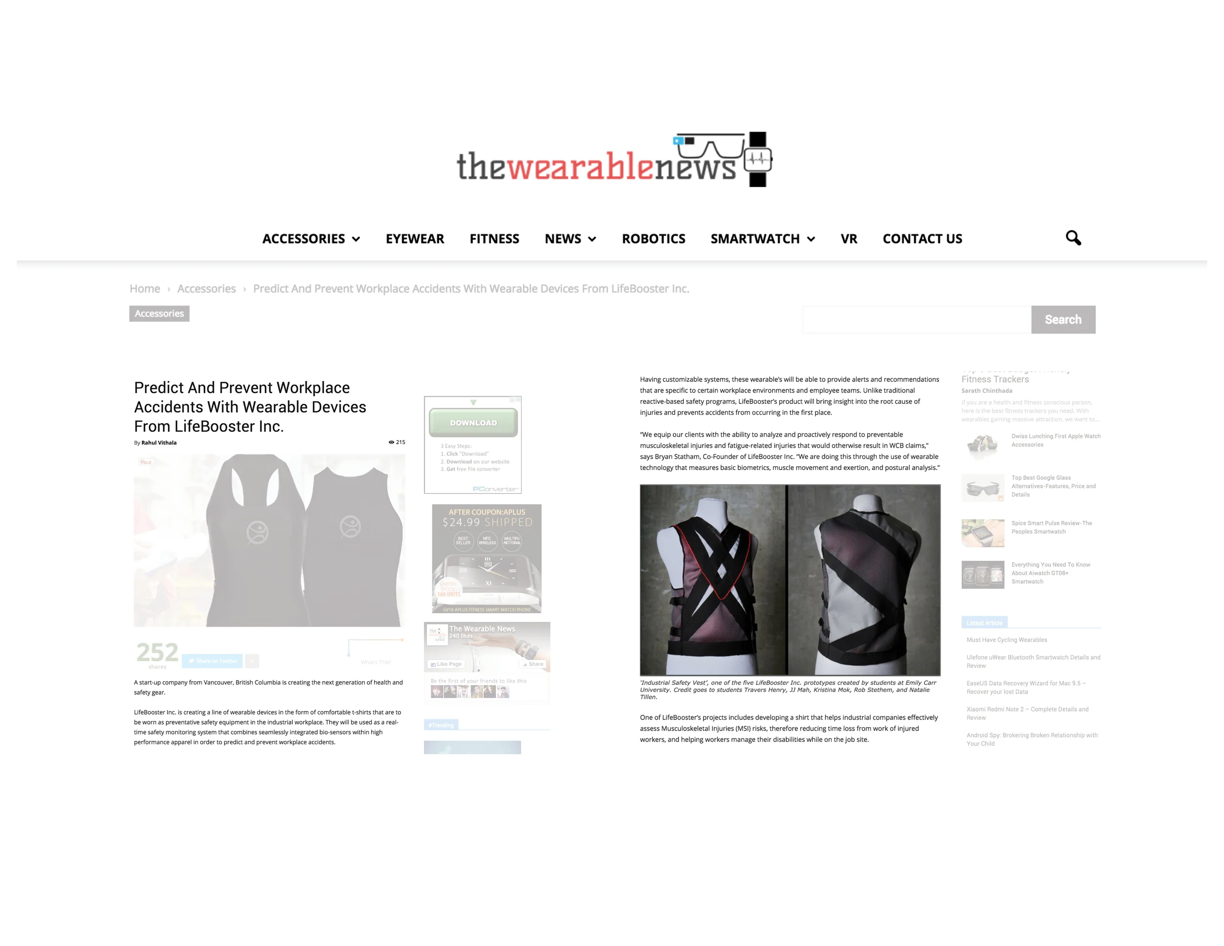 Featured on The Wearable News
