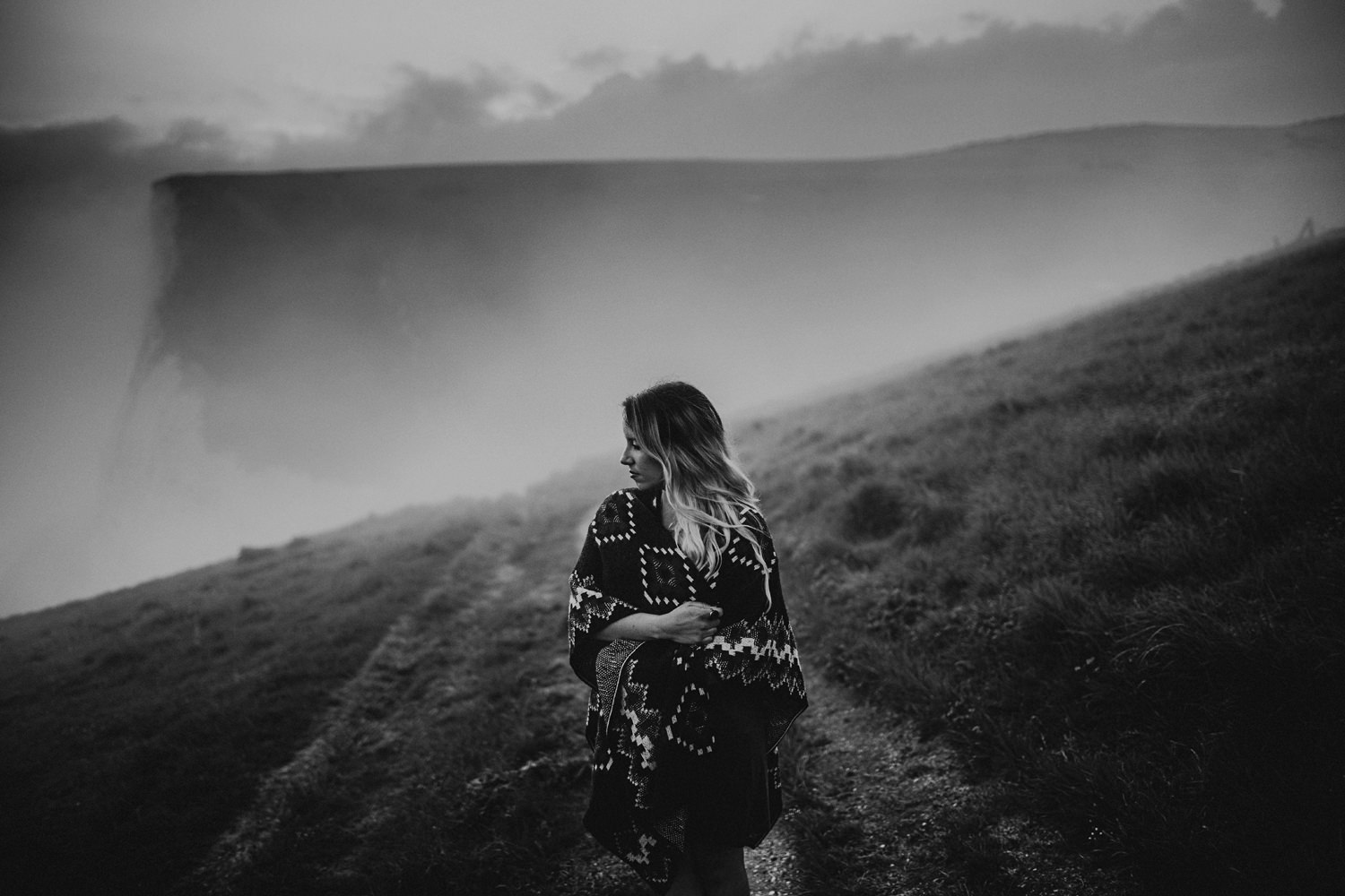 lulworth cove portrait