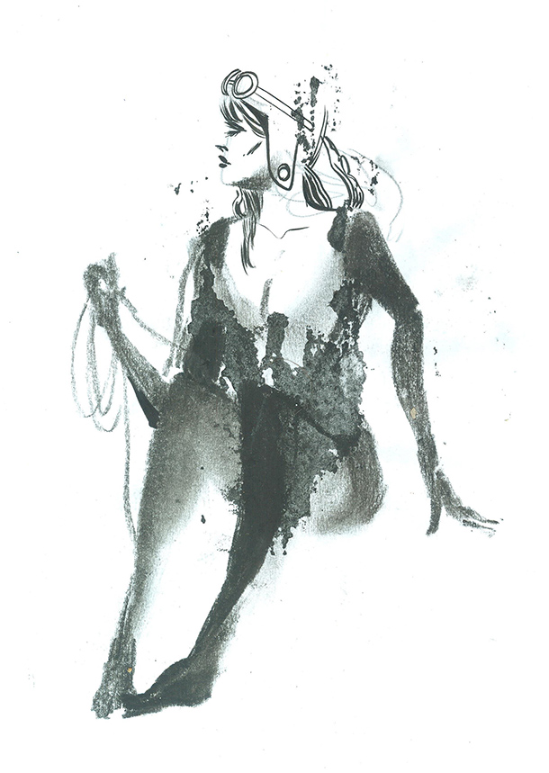  Ink &amp; charcoal, 5 min pose 