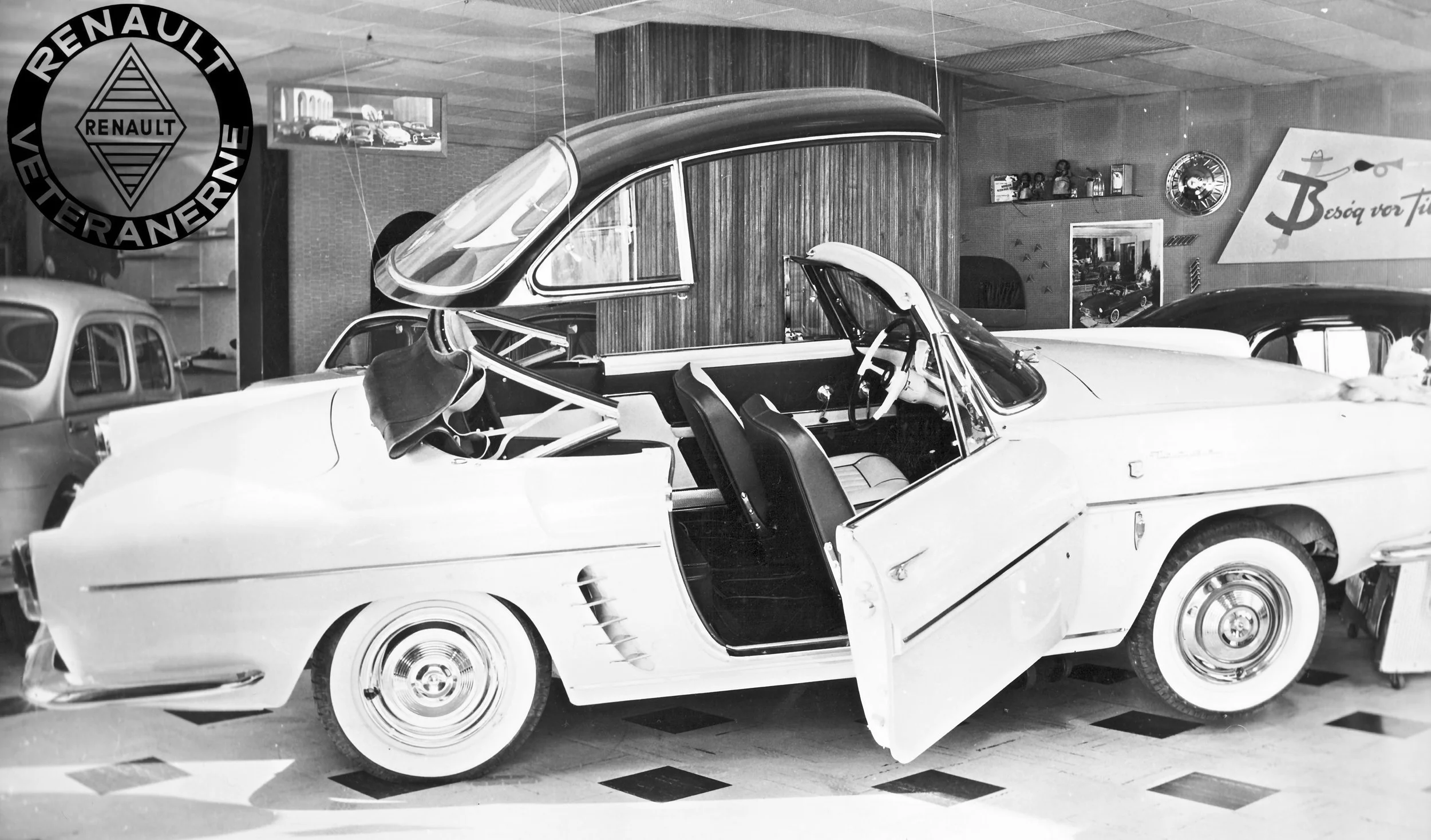 Den unge Vagn Gjerlang fra BH-auto på HC Andersens Boulevard var med til åbningen af biludstillingen i Paris i 1959 – hvor Renault havde præsentation af to nye modeller. Ud over den nye varebil Stafette – var næsten alt fokus rettet mod den nye sportsvogn FLORIDE. Gjerlang var begejstret. Og da de første Florider kom til Danmark tidligt i 1960 lavede BH-Auto en efter tiden meget særpræget udstilling hvor Vagn havde fået hardtoppen til at køre op og ned.