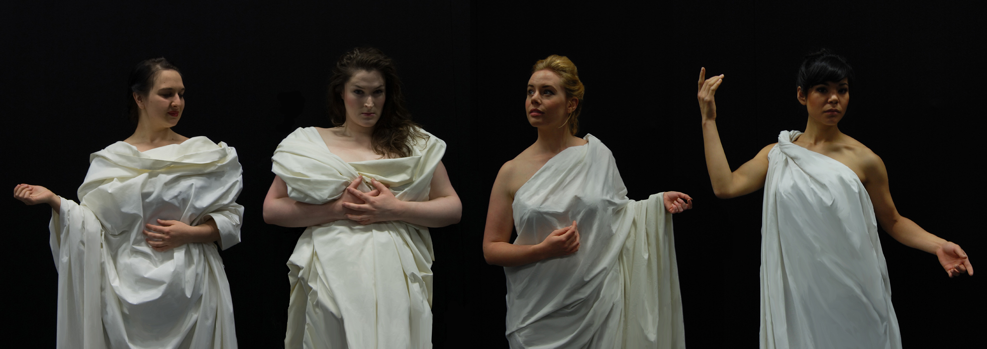 Stefanie Dingnis, Rosemary Ball, Lotte Betts-Dean and Janet Todd from the publicity post for Calypso with Forest Collective, 2013
