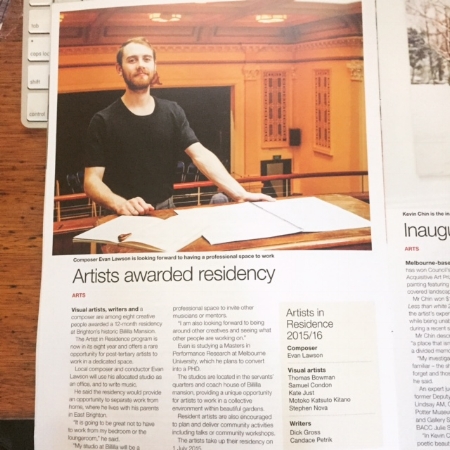 Article about being a Baysdie Artist in Residence 2015 - 16