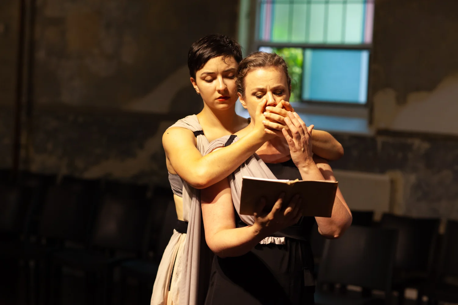 Photo by Kate J Baker of dancer Piaera Lauritz and soprano Kate Bright at the 2019 premiere season.