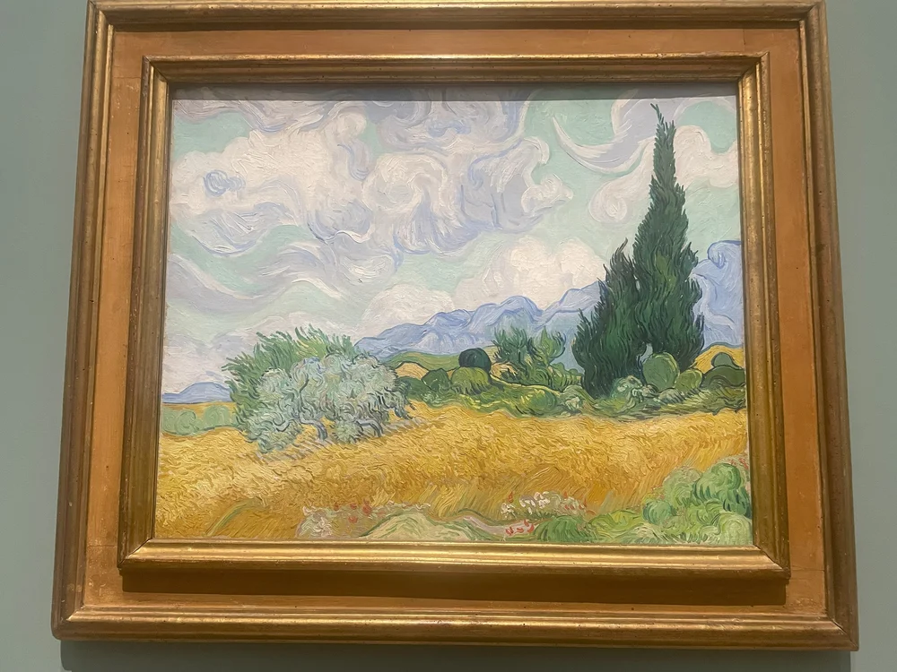 A Wheatfield with Cypresses - 1889