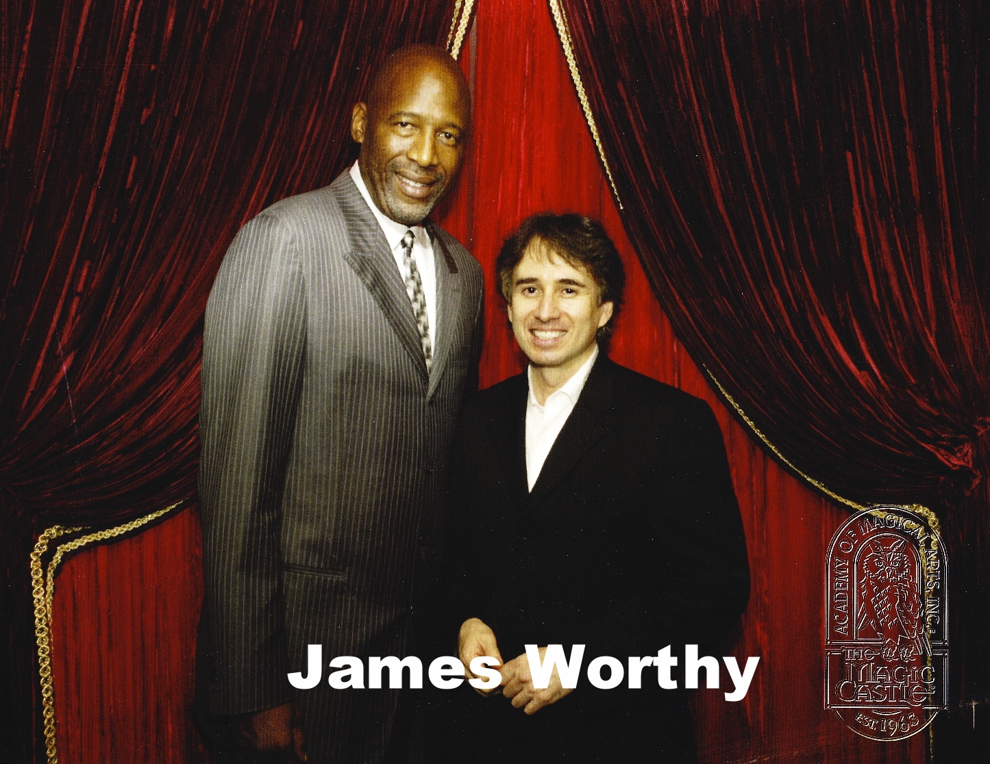 James Worthy with Magic Castle magician, Lou Serrano