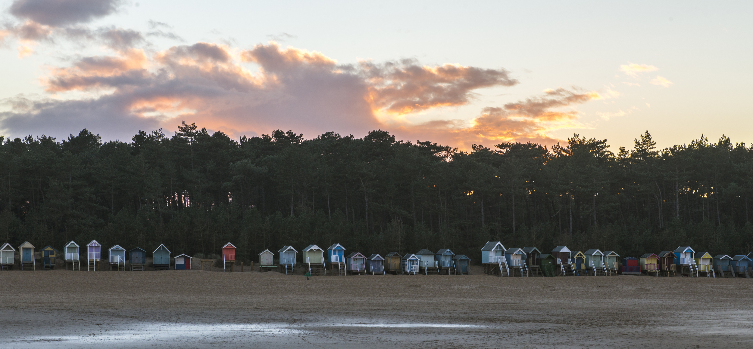 Beach huts. Norfolk, Wells Next the Sea