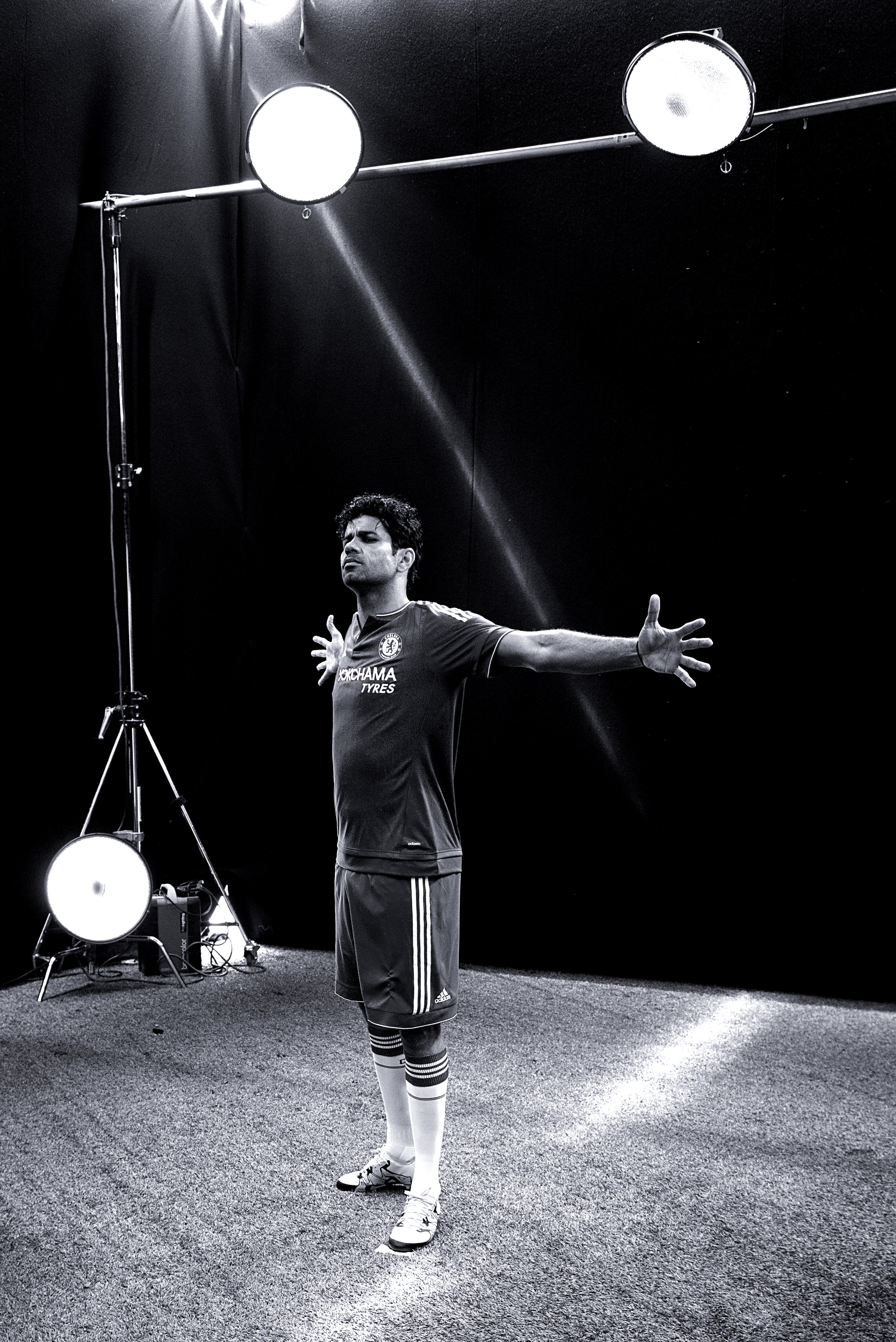 Diego Costa, Adidas Shoot. Cobham Training Ground, Chelsea FC
