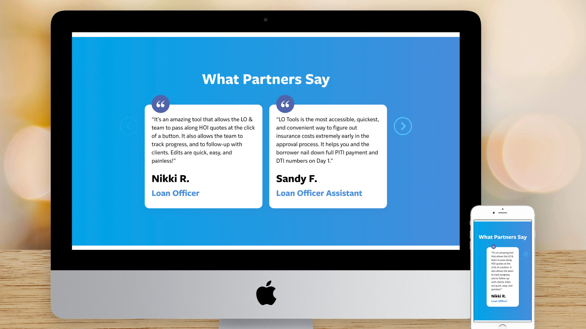 Responsive Website – For Originators (What Partners Say)