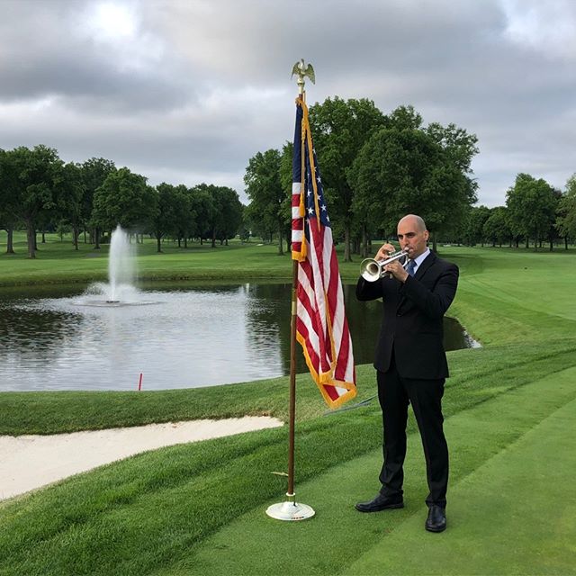 Remembering those who served our country before club members were teeing off at the Upper Montclair Country Club this morning. 
Have a great Memorial Day.  @uppermontclaircc #memorialday #livemusic #uppermontclaircc