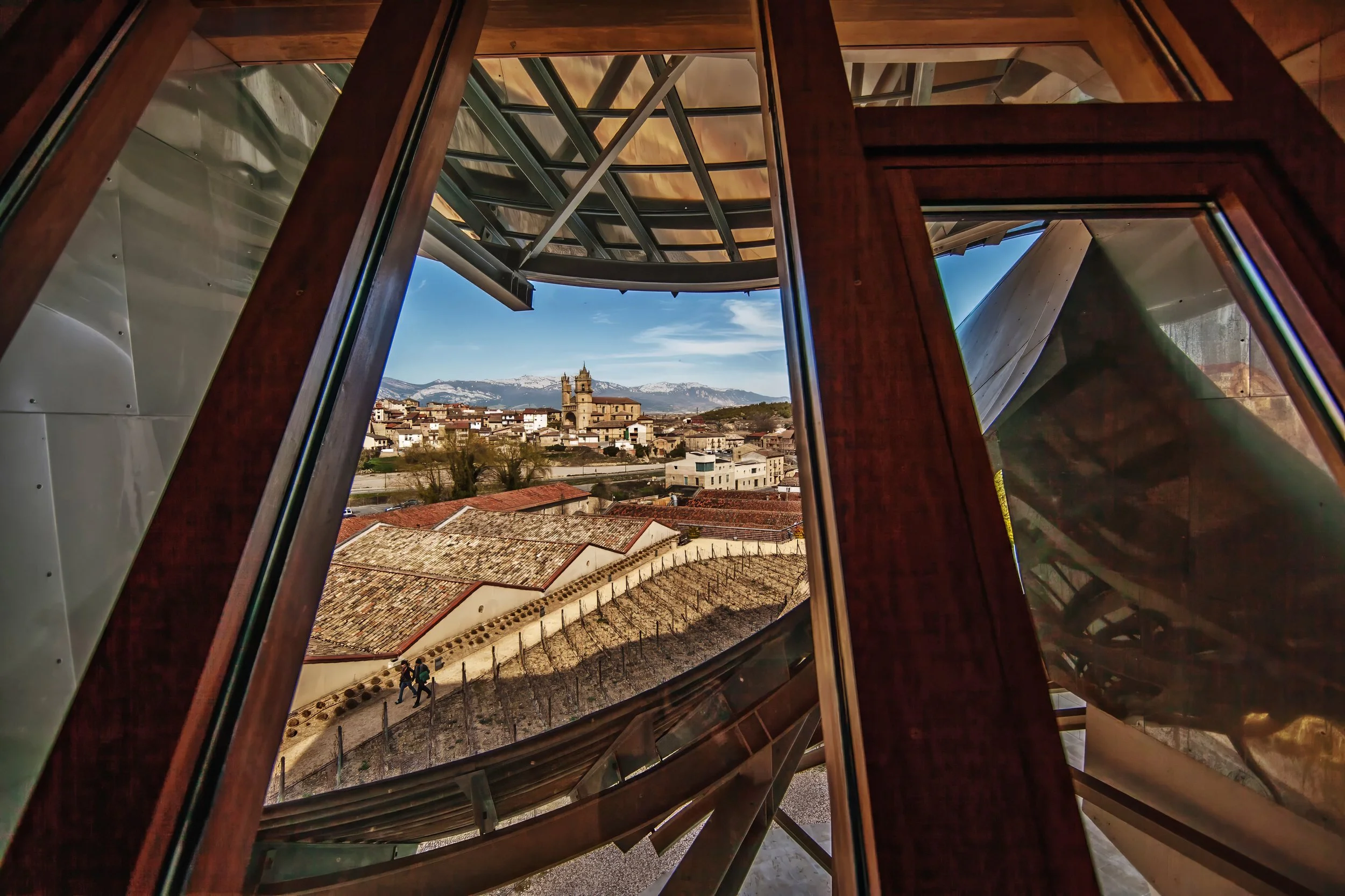 Elciego Spain view from a hotel room at Marqués de Riscal