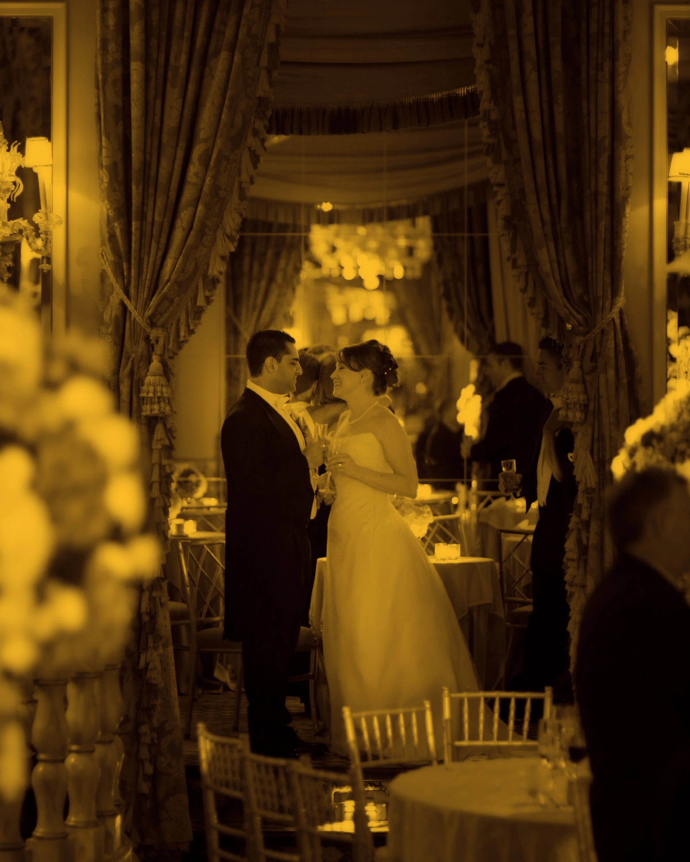 Candid Fine Art Moment During Wedding Reception