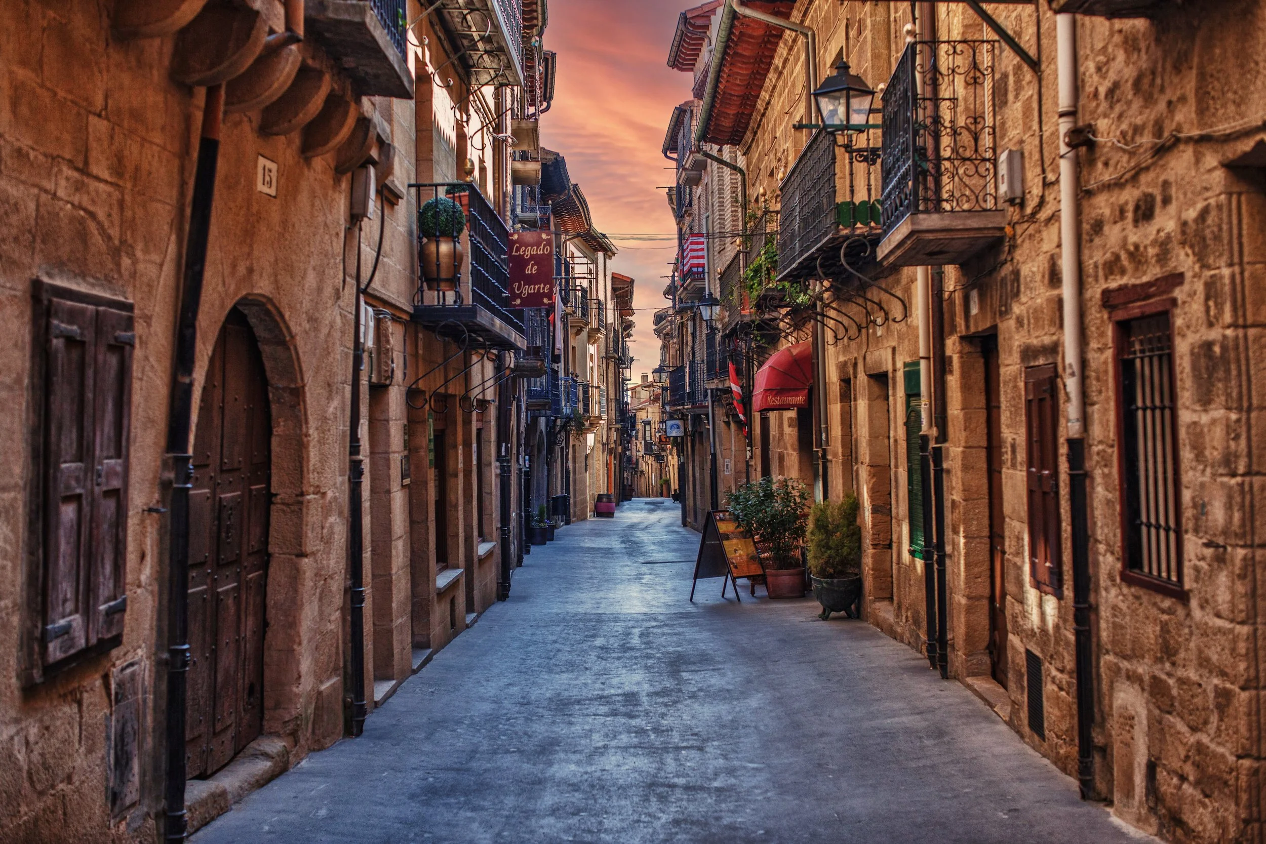 Streets of Elciego Spain near Marqués de Riscal