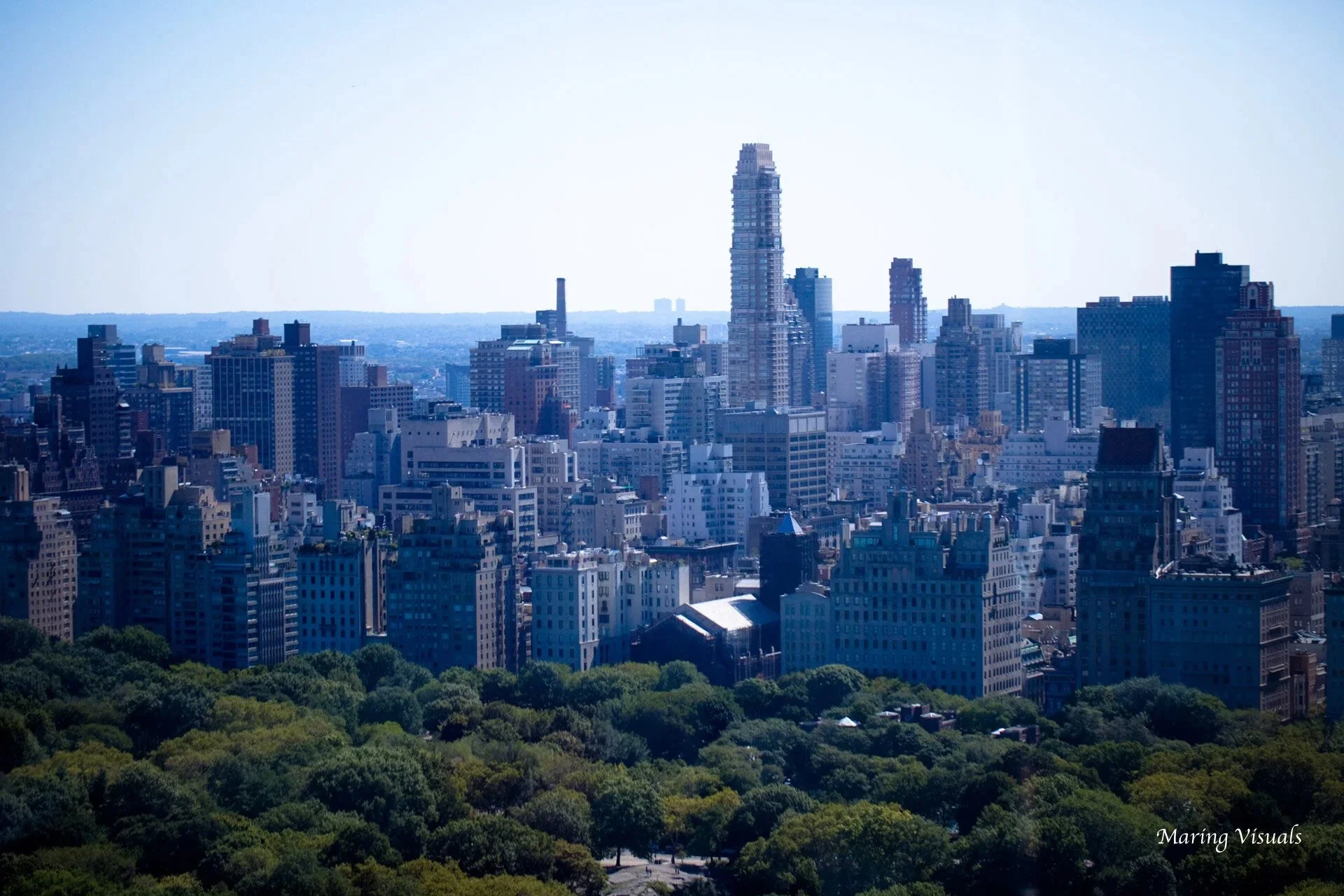 Manhattan Skyline Views from the Mandarin Oriental Hotel NYC