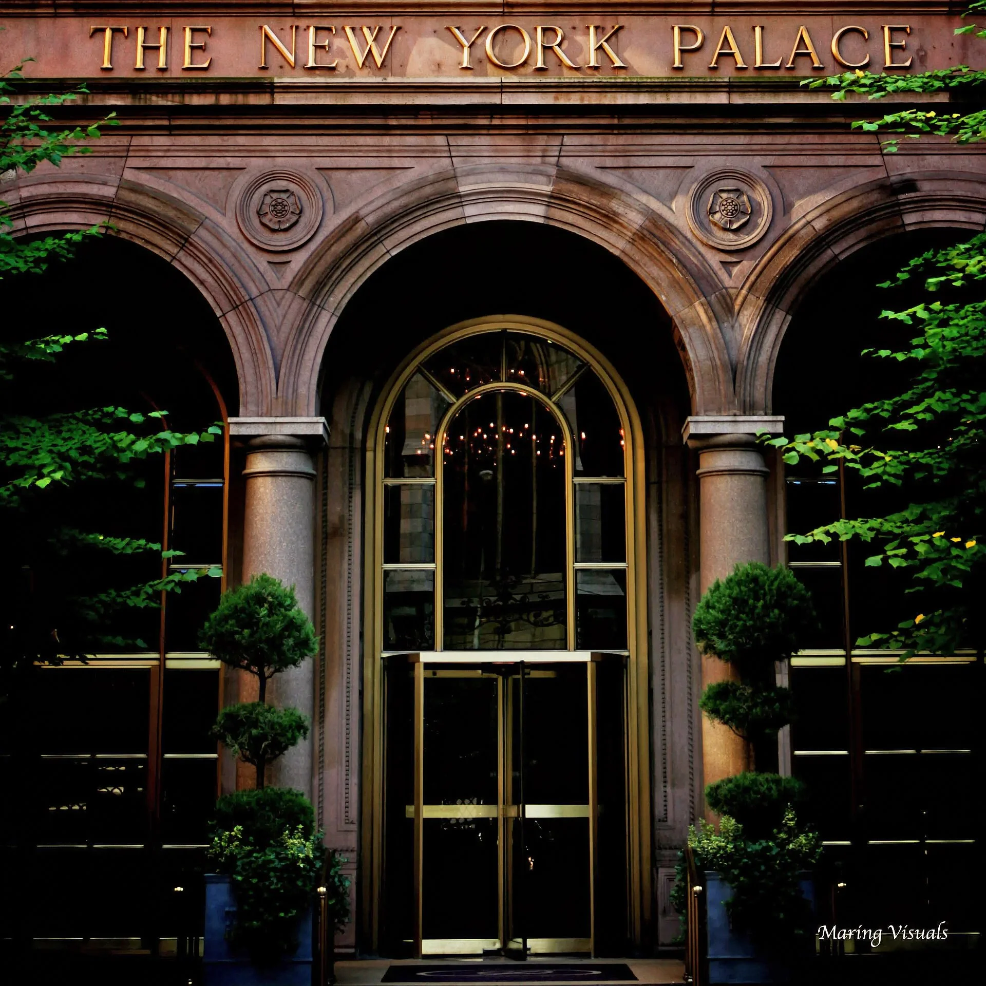 Entrance of the New York Palace Hotel