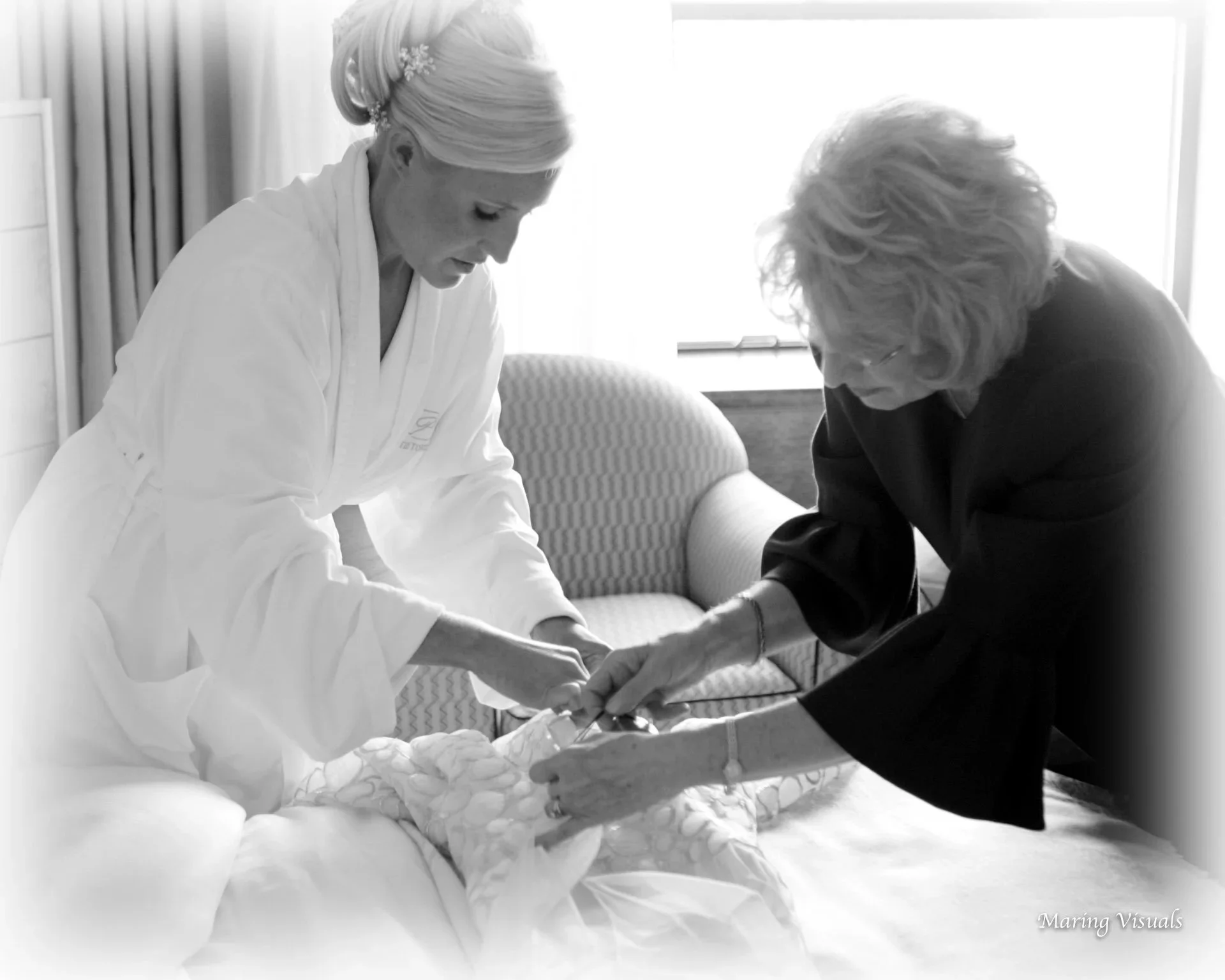 Mother  &amp; Daughter getting ready at the Lotte New York Palace