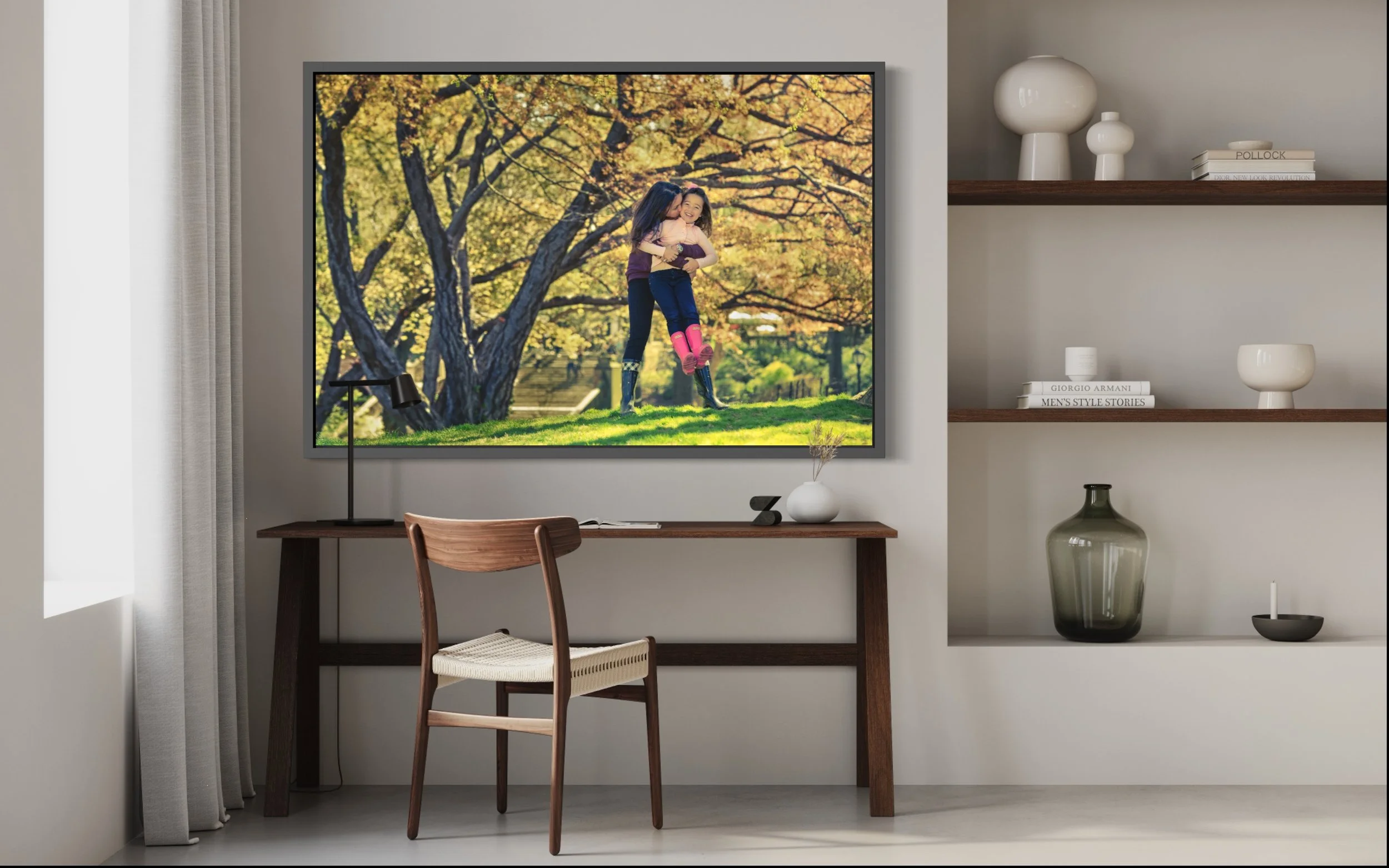 Portrait of a mother and daughter enjoying a joyful moment in Central Park, NYC by Maring Visuals