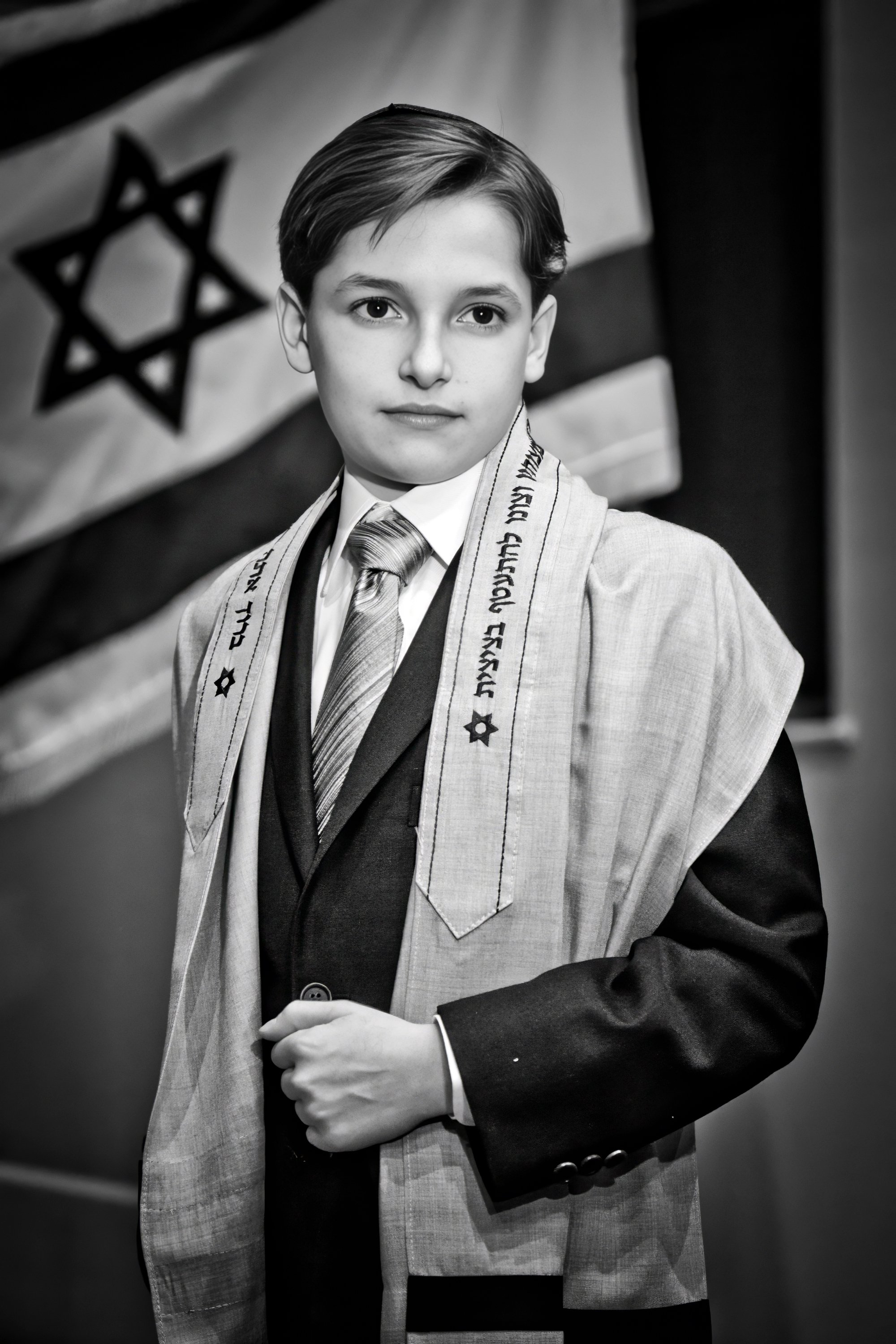 Bar Mitzvah Portrait at Temple Israel Center
