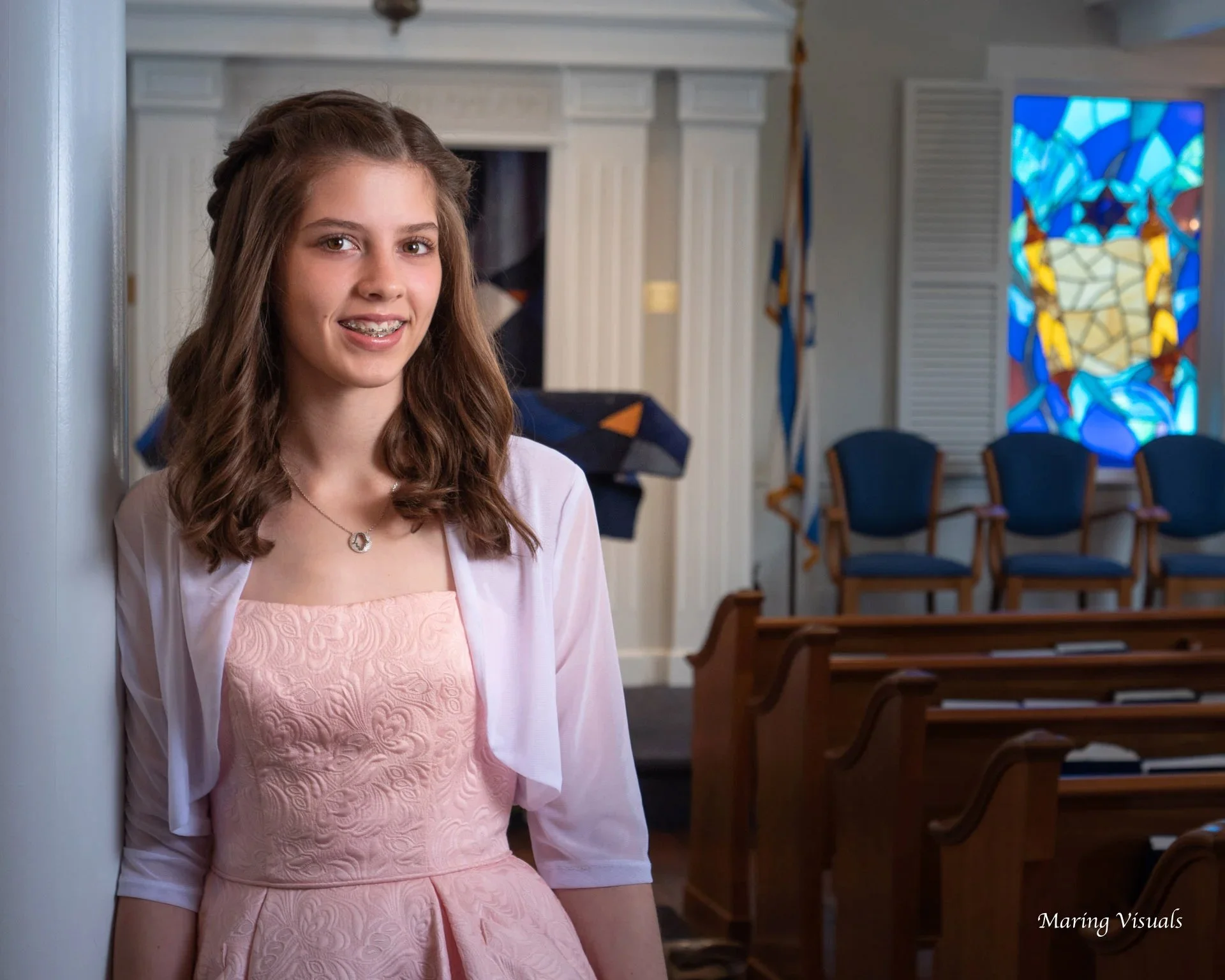 Bat Mitzvah Portrait at Temple Beth David