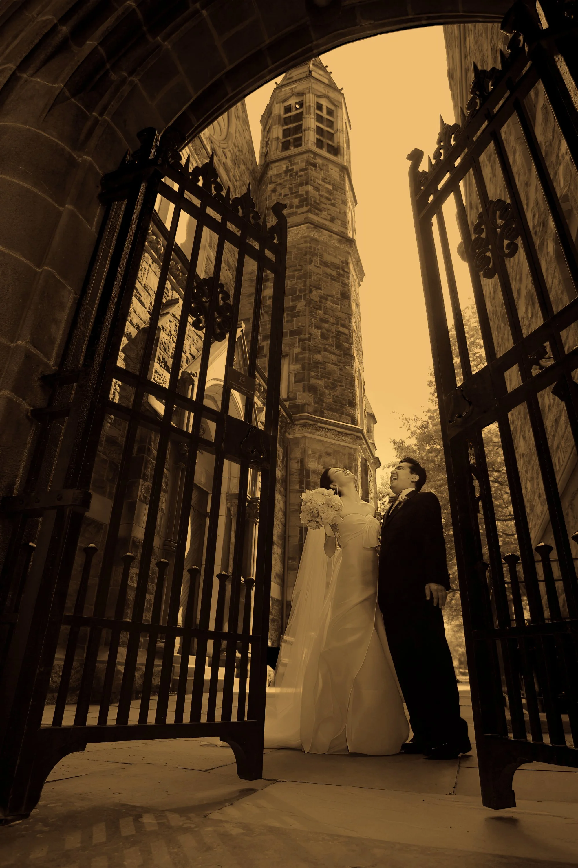 Battell Chapel Gates Portrait