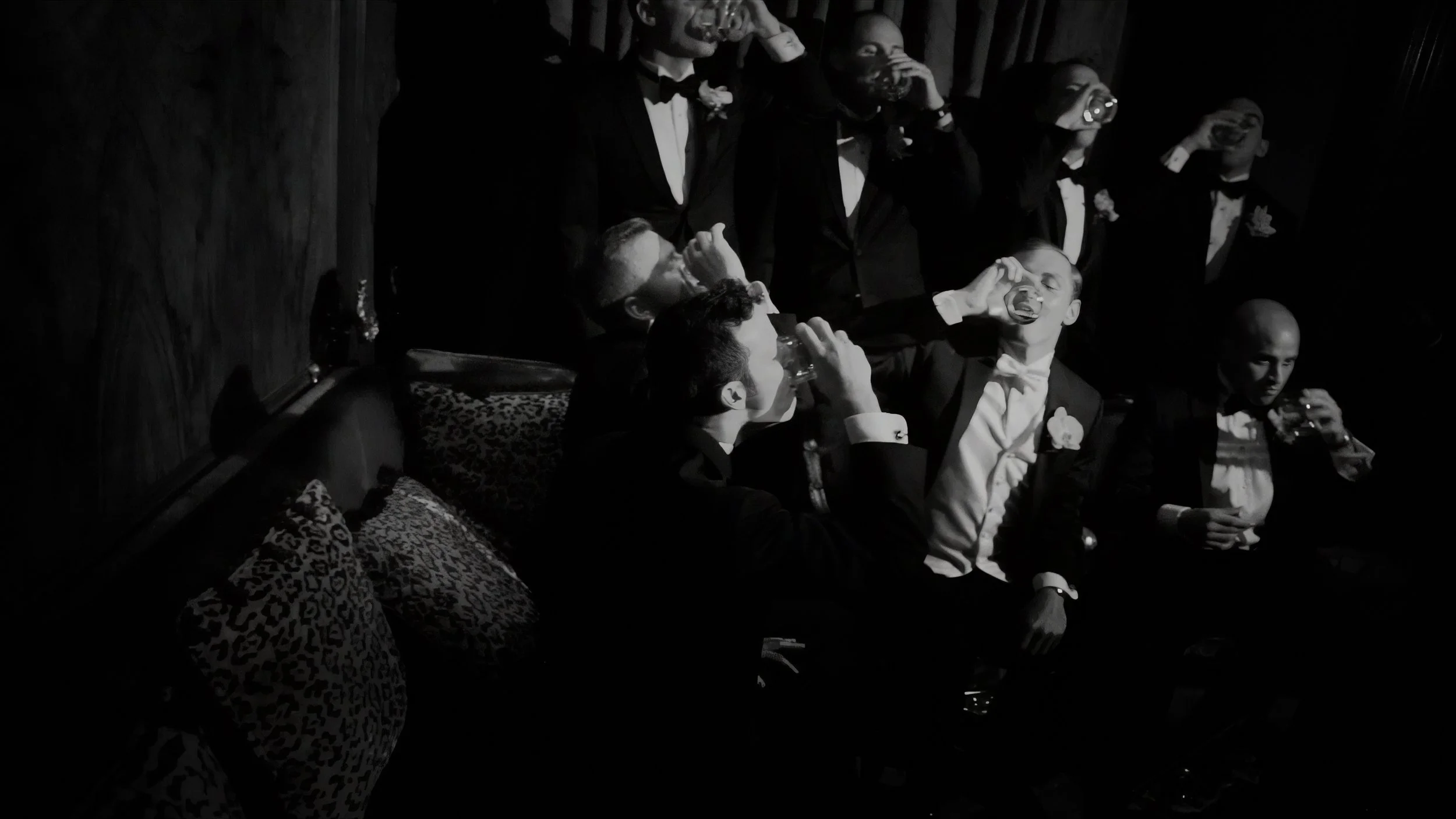 Pre-Wedding Toast Black and White