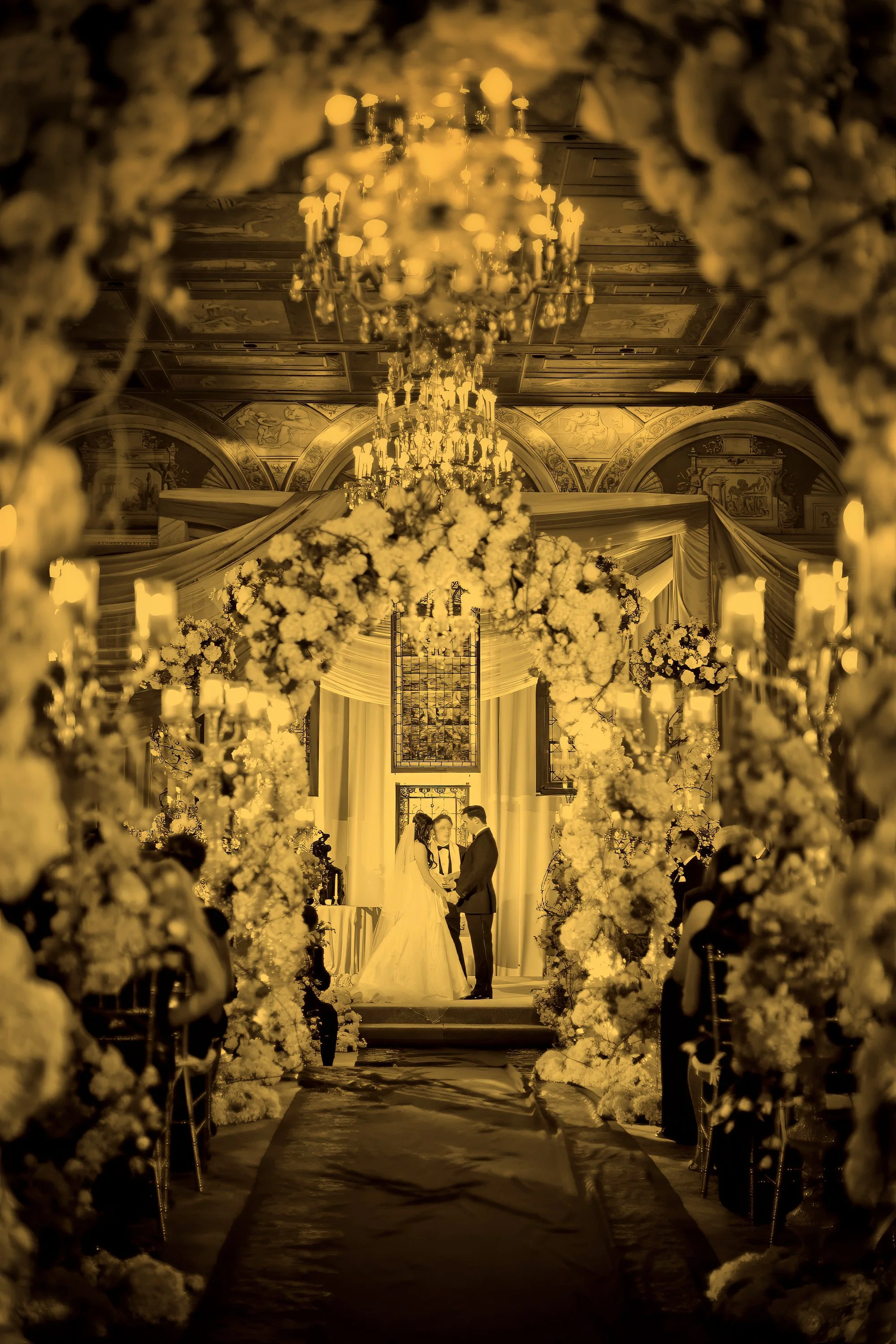 Split Tone Floral Vows