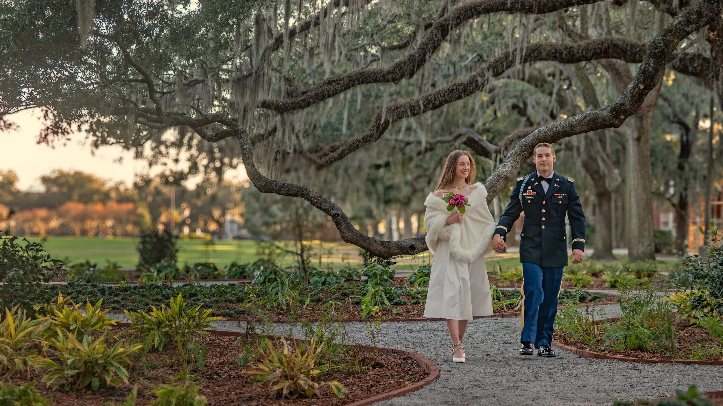 Hand in Hand Through Forsyth Park
