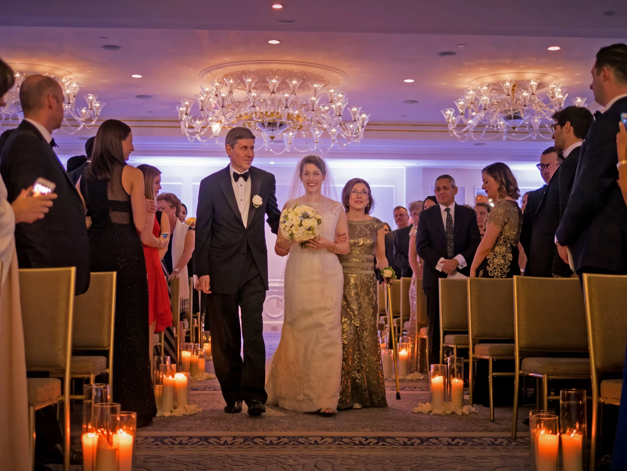 Parents Walk Bride Down the Aisle