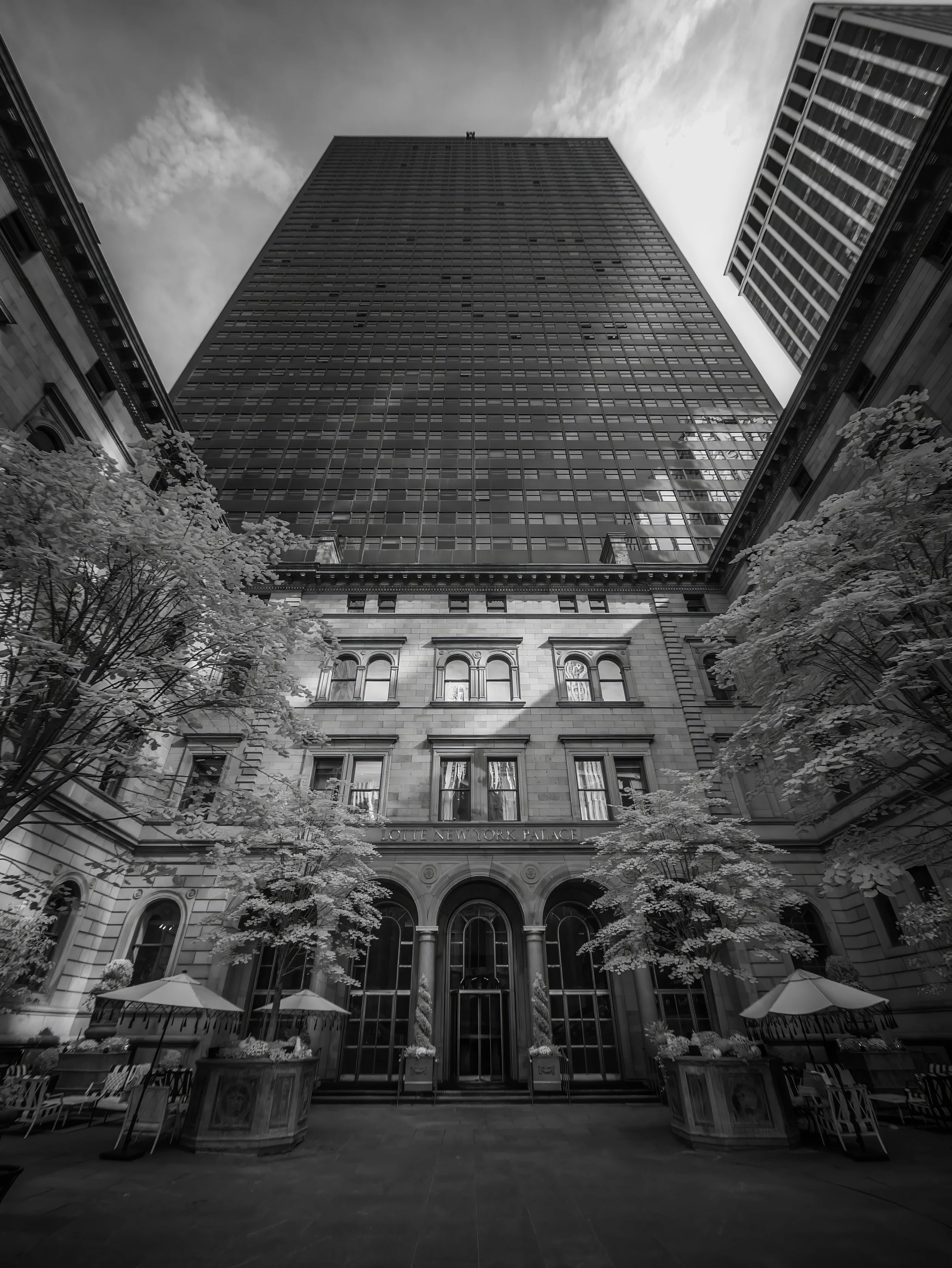 Courtyard Entrance in Black and White
