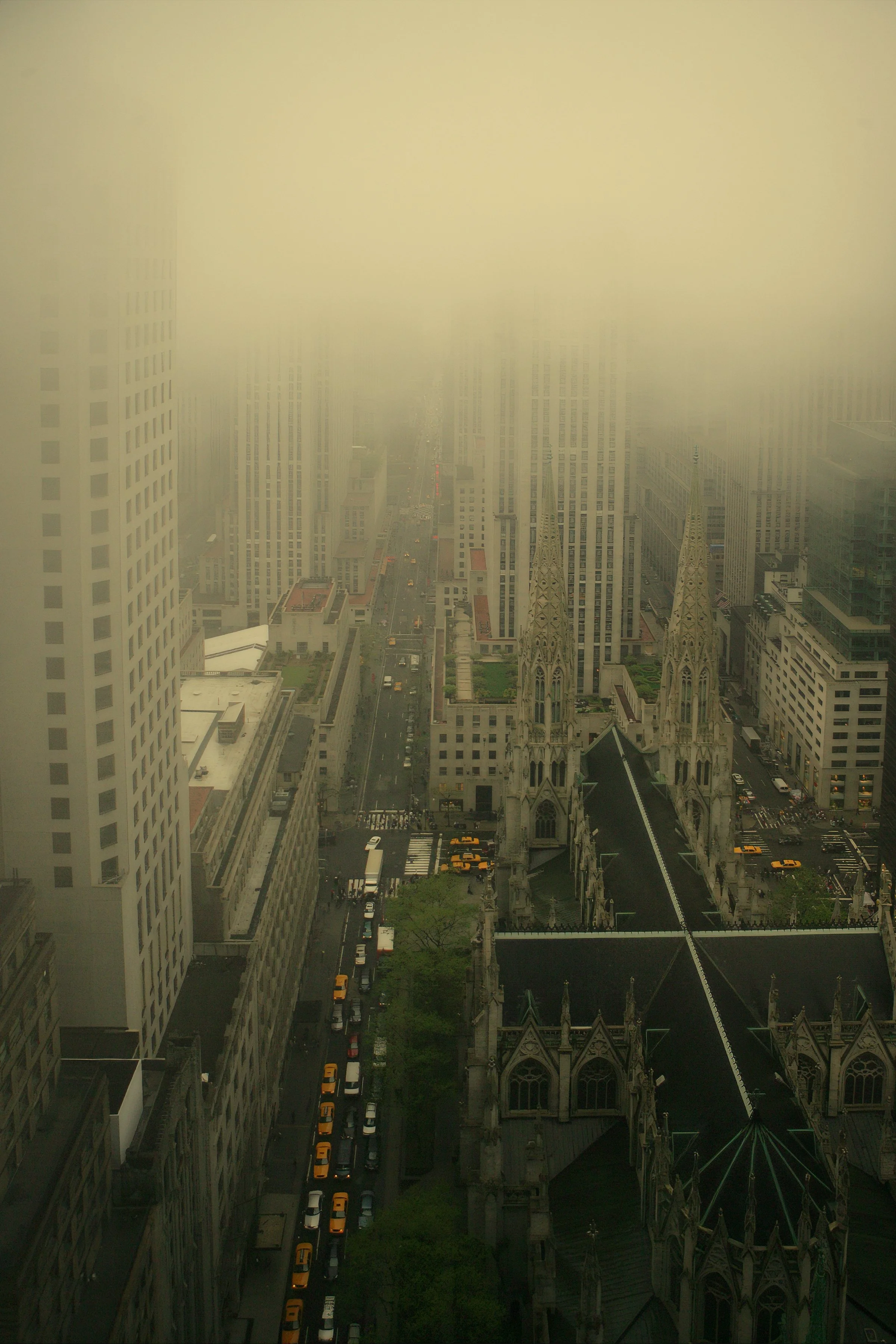Rainy Skyline and St. Patrick’s Cathedral
