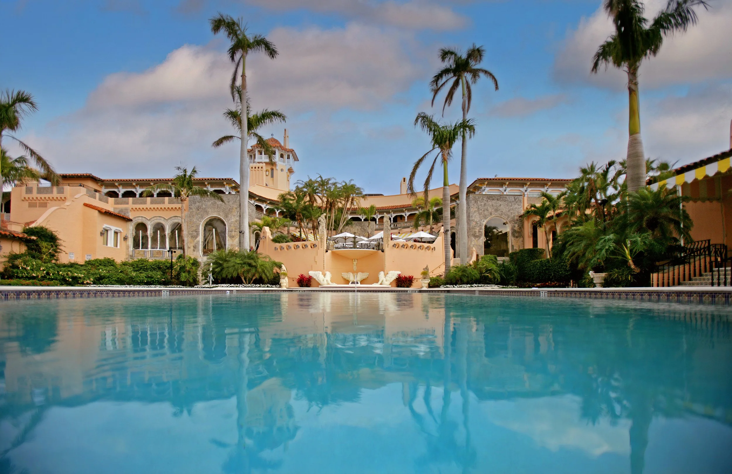 Poolside View of the Mar-a-Lago Estate