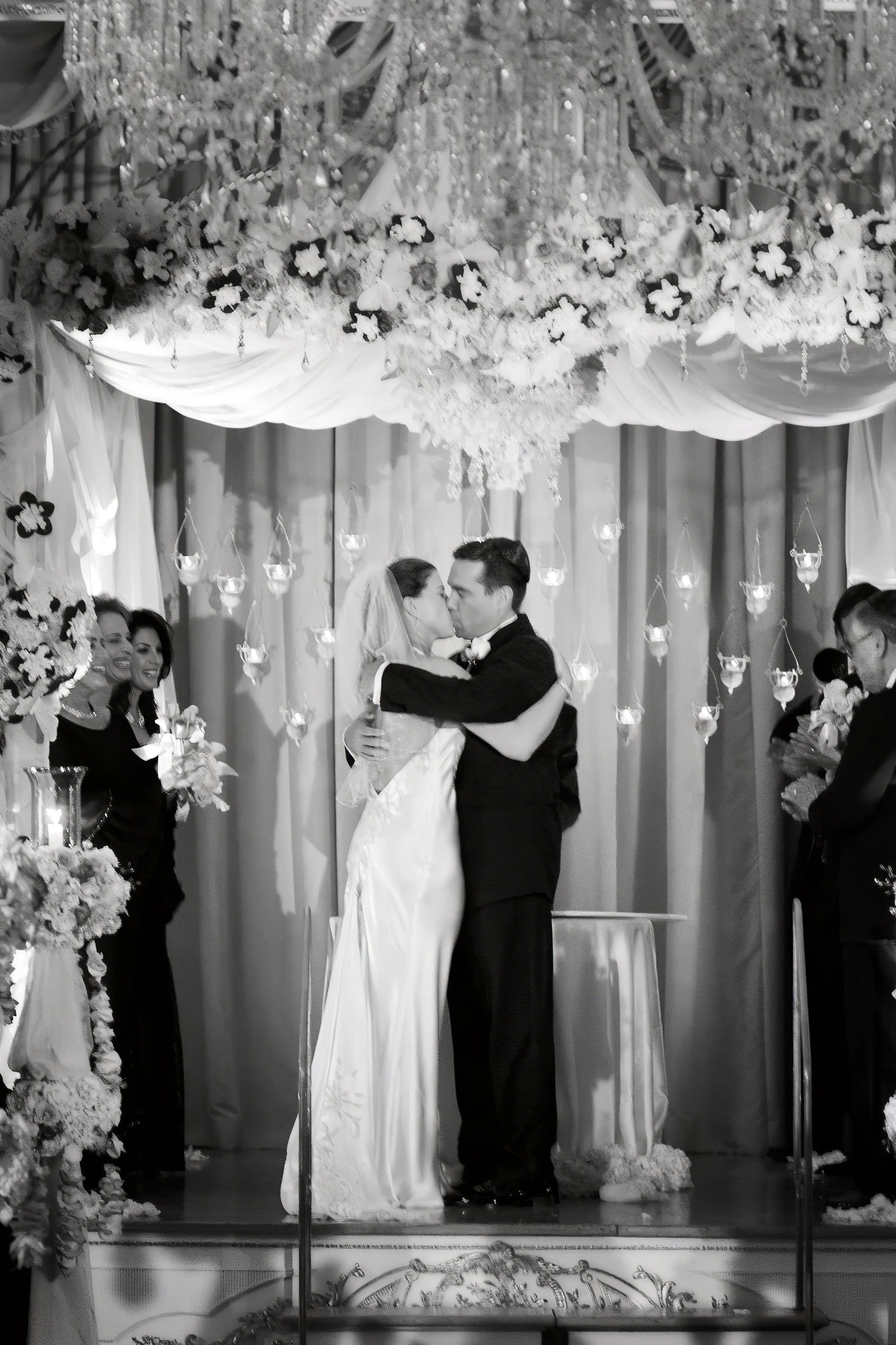 First Kiss at a Mar-a-Lago Wedding Ceremony