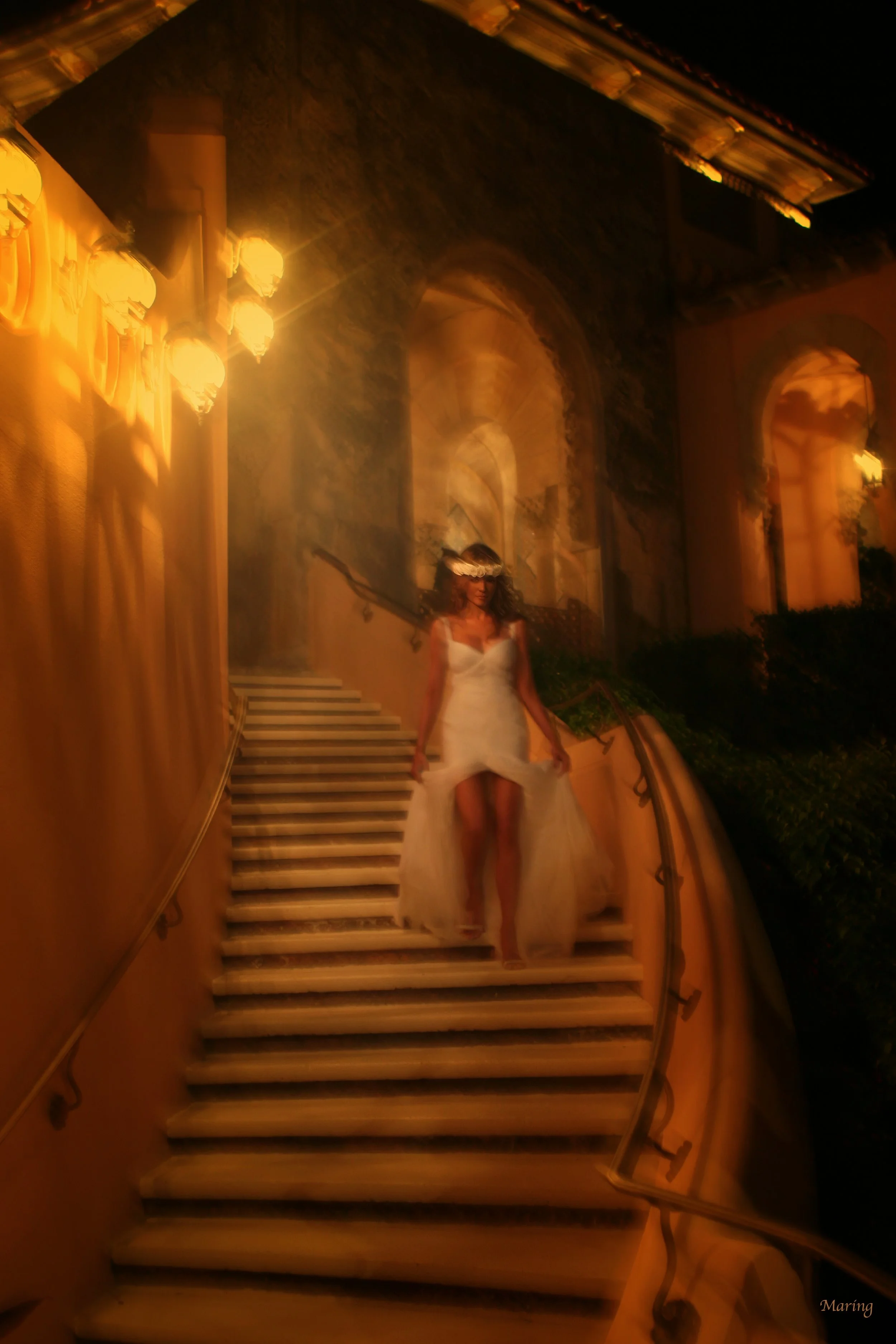 Melania Trump Descending the Staircase