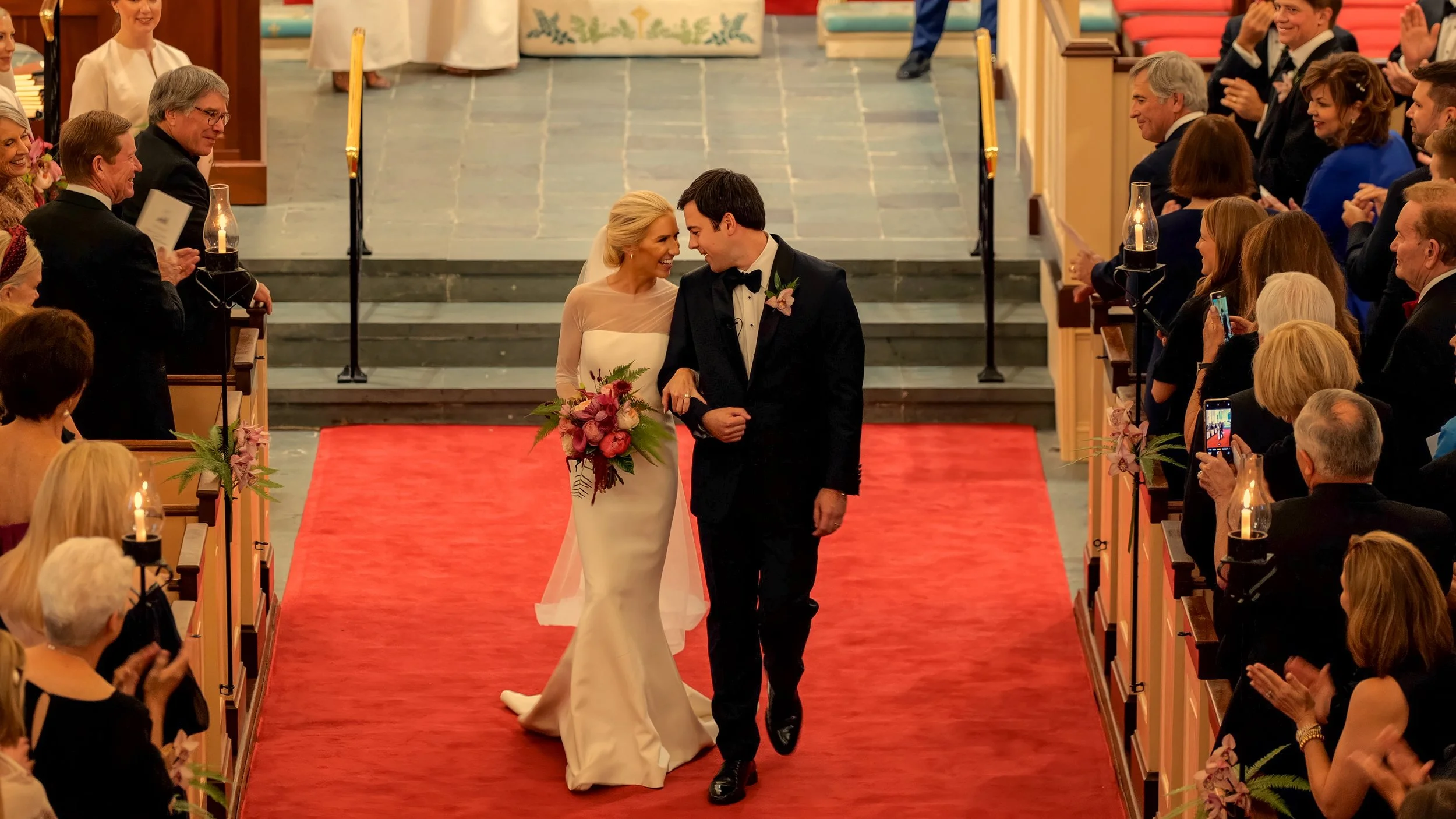 Bride and Groom Begin Their Ceremony Recessional