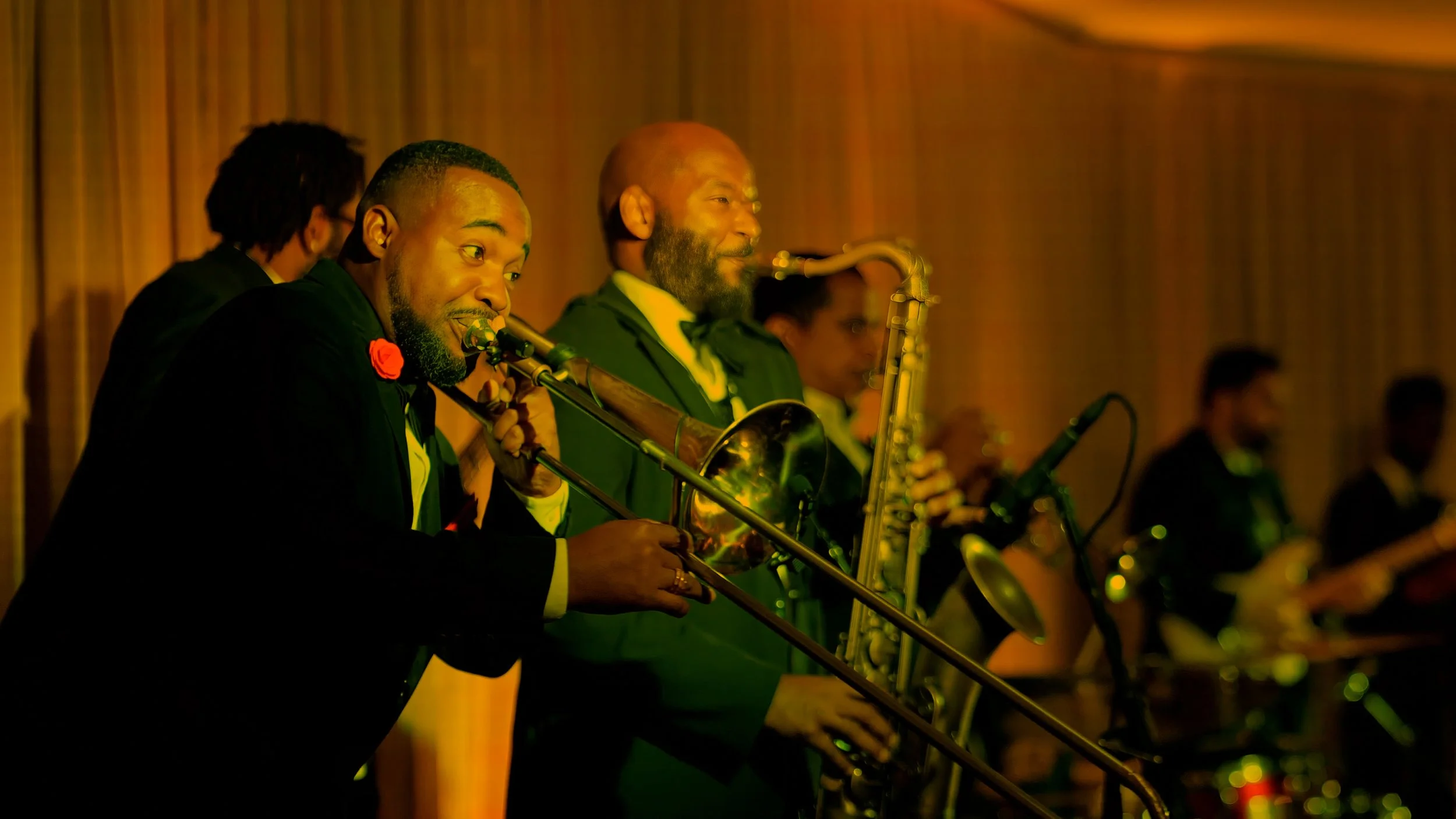 Horn Players Perform During Wedding Reception at Pinehurst Resort