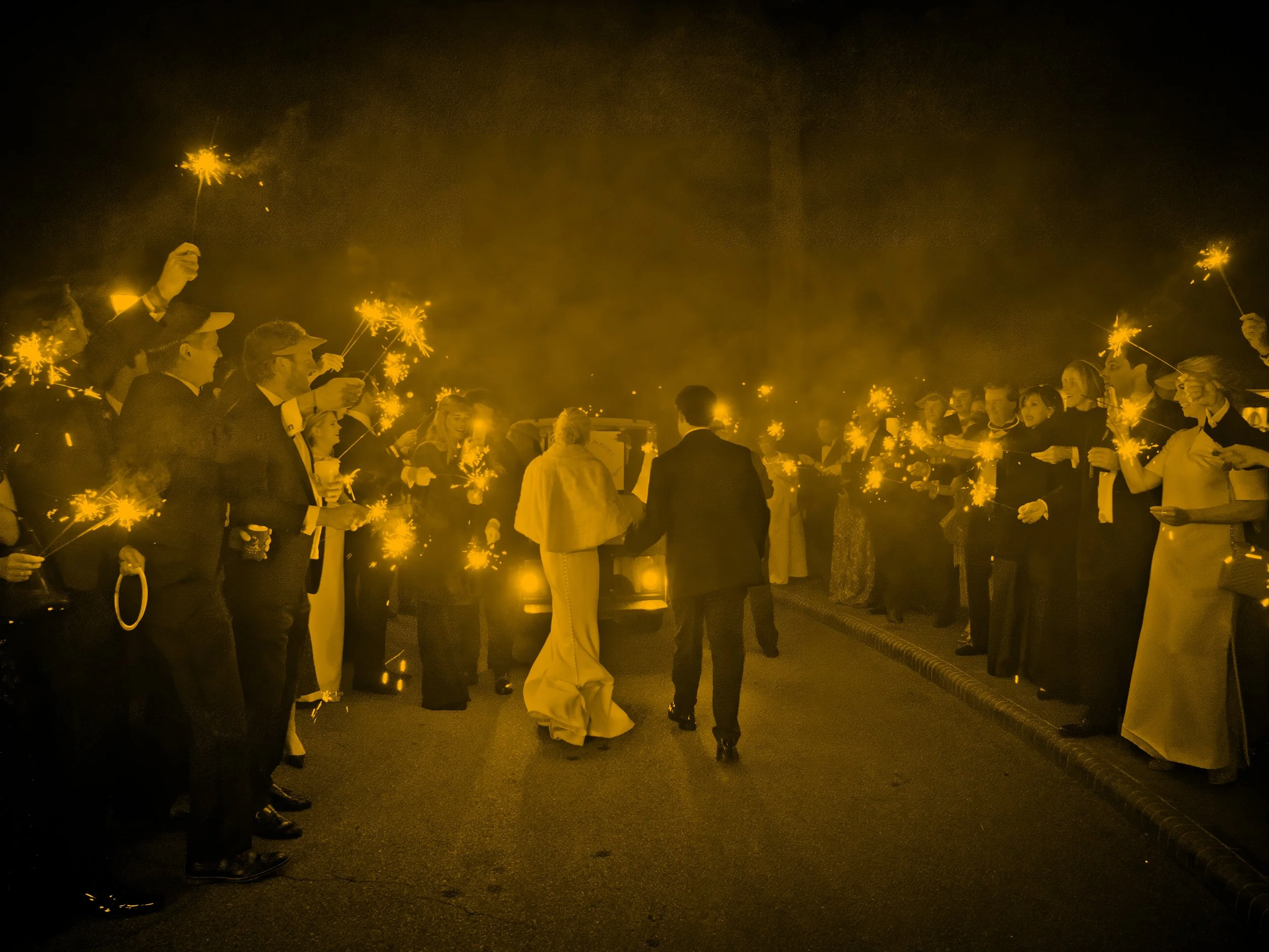 Sparkler Exit at Pinehurst Resort Wedding
