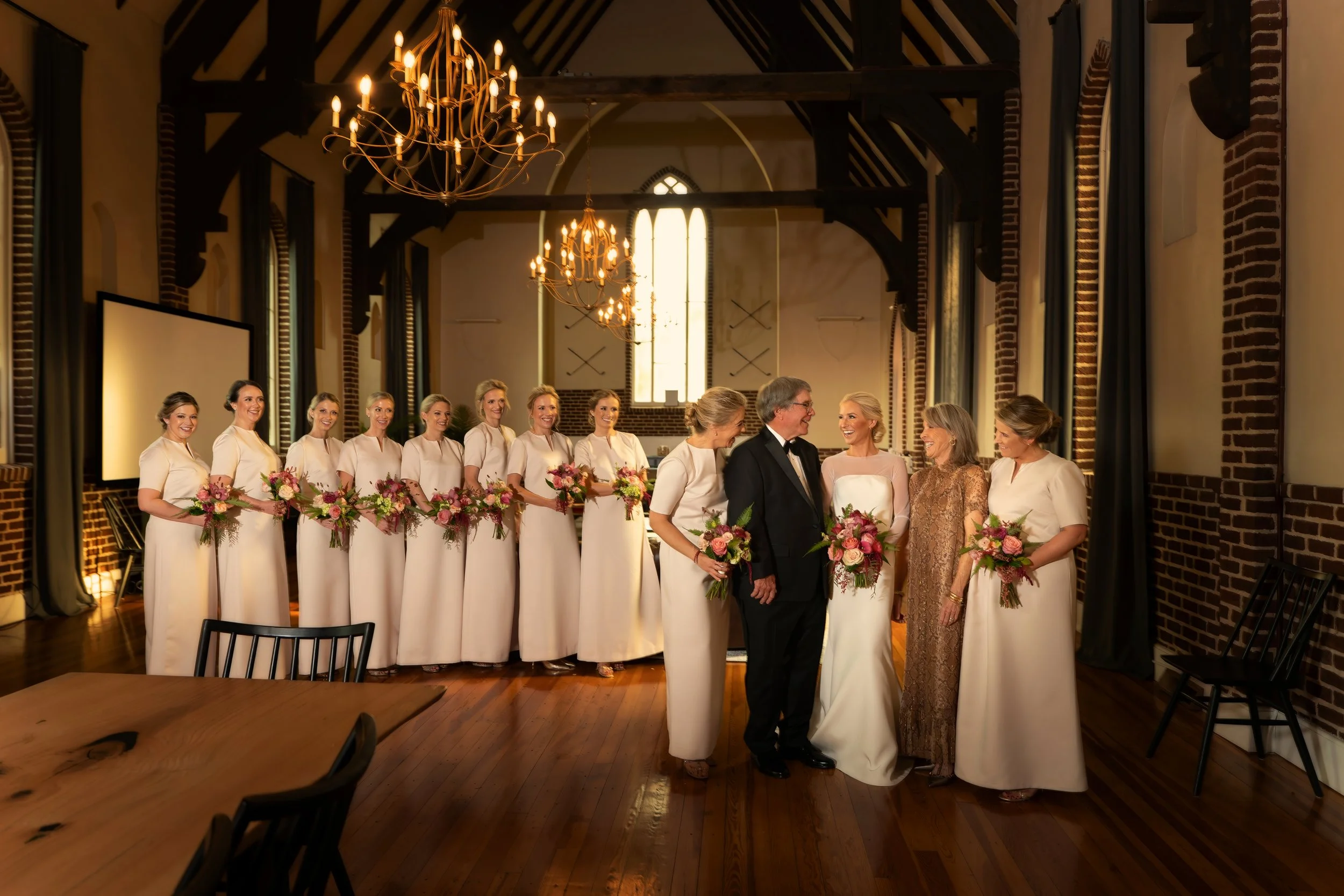 Portrait of Bride’s Family and Bridesmaids