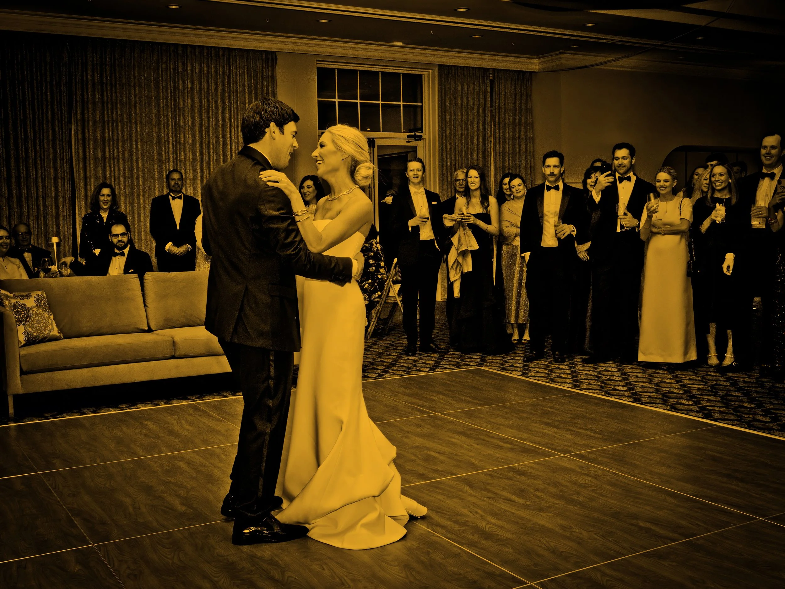 Fine Art Split-Toned Photograph of First Dance
