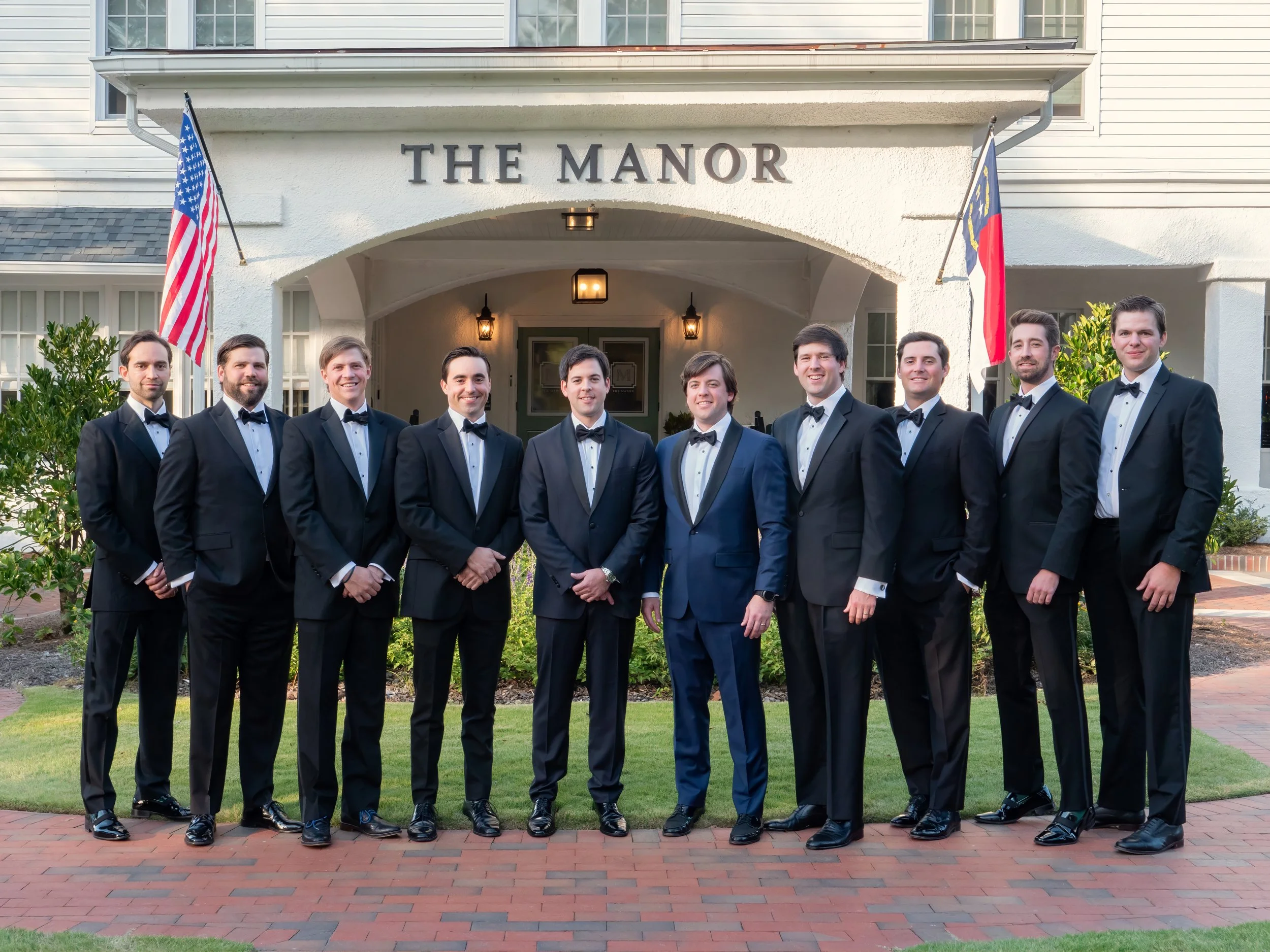 Groomsmen Portrait at The Manor, Pinehurst Resort