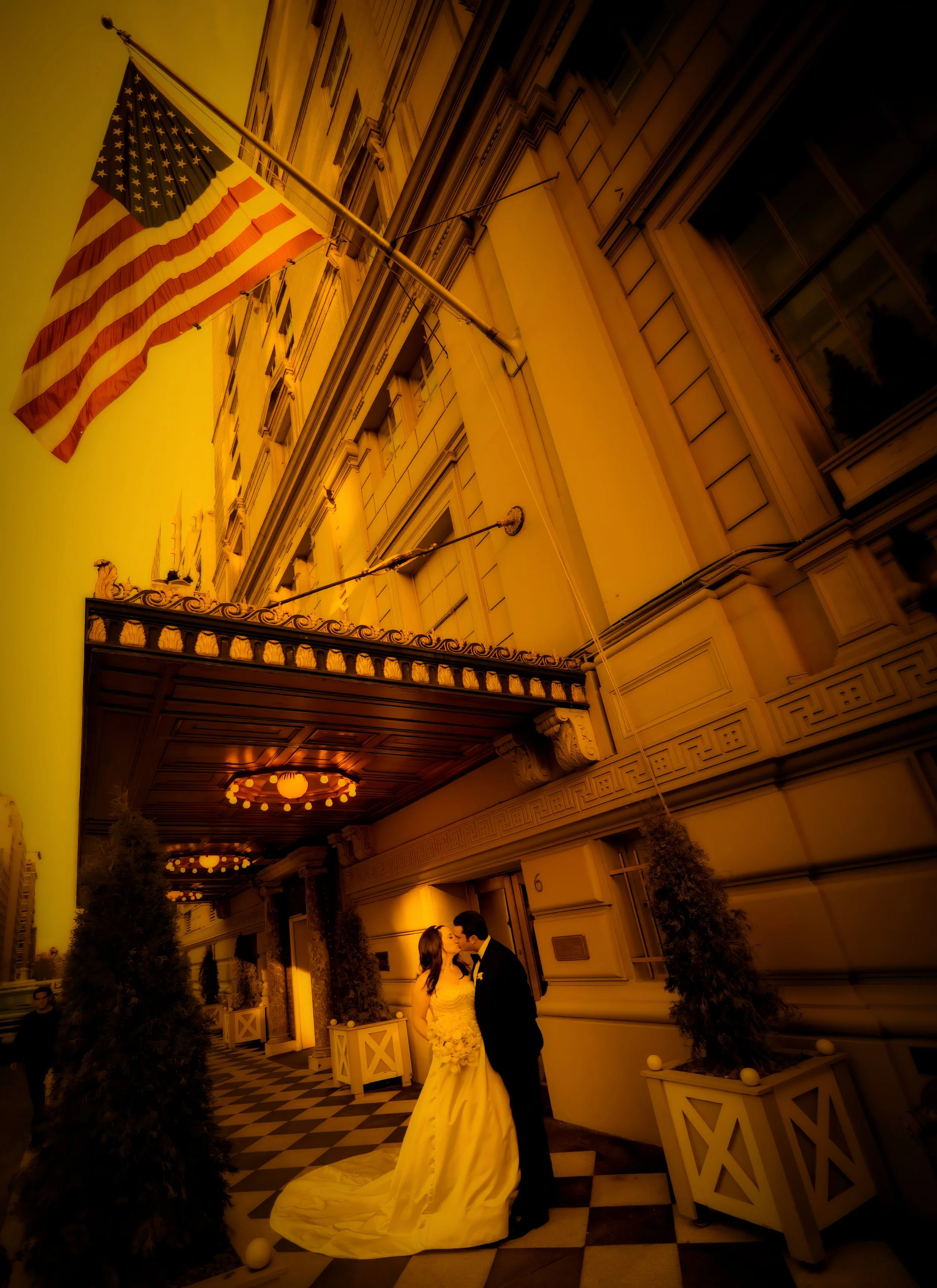 Wide Angle Entrance Portrait with American Flag
