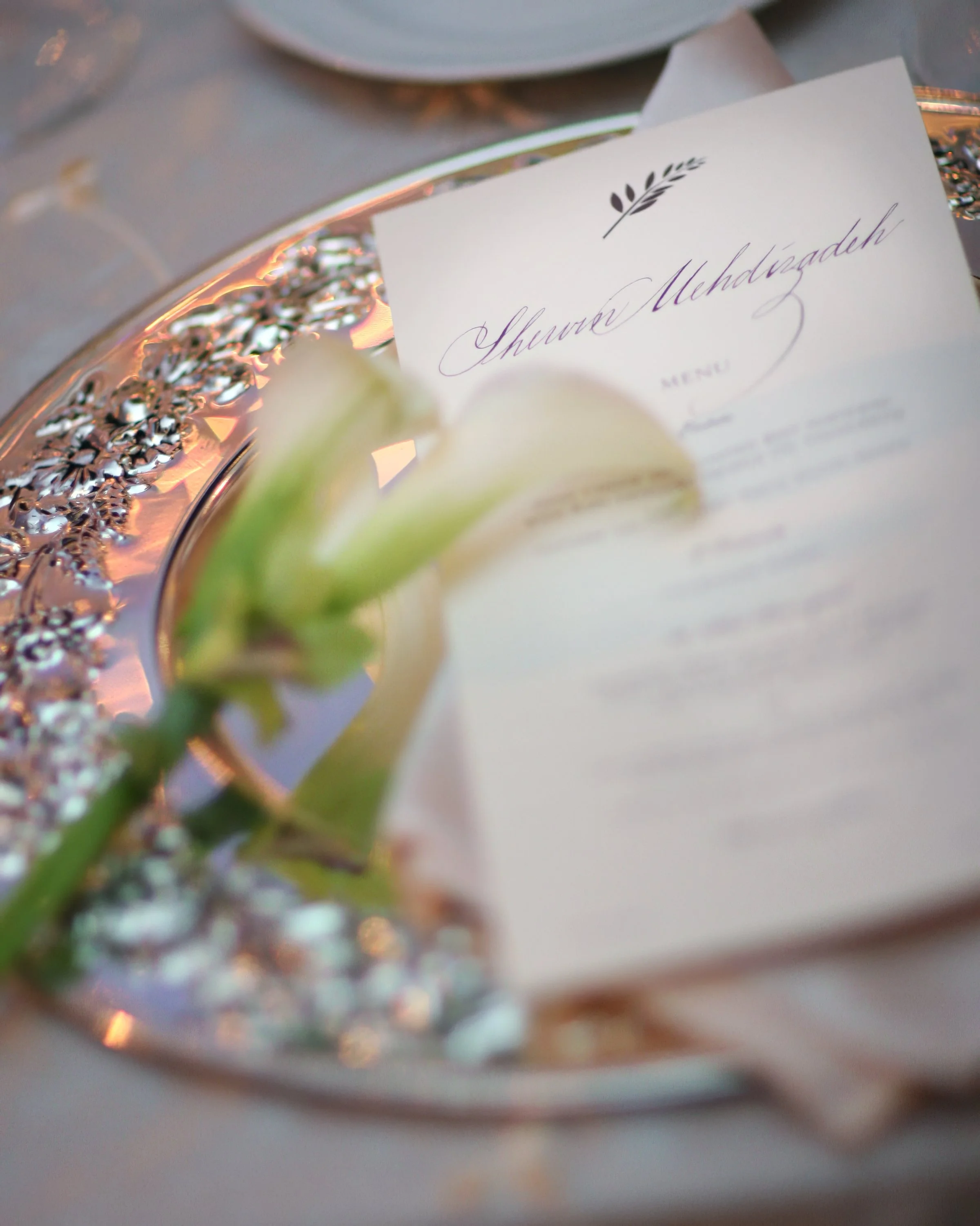 Wedding Reception Menu at The Pierre Hotel