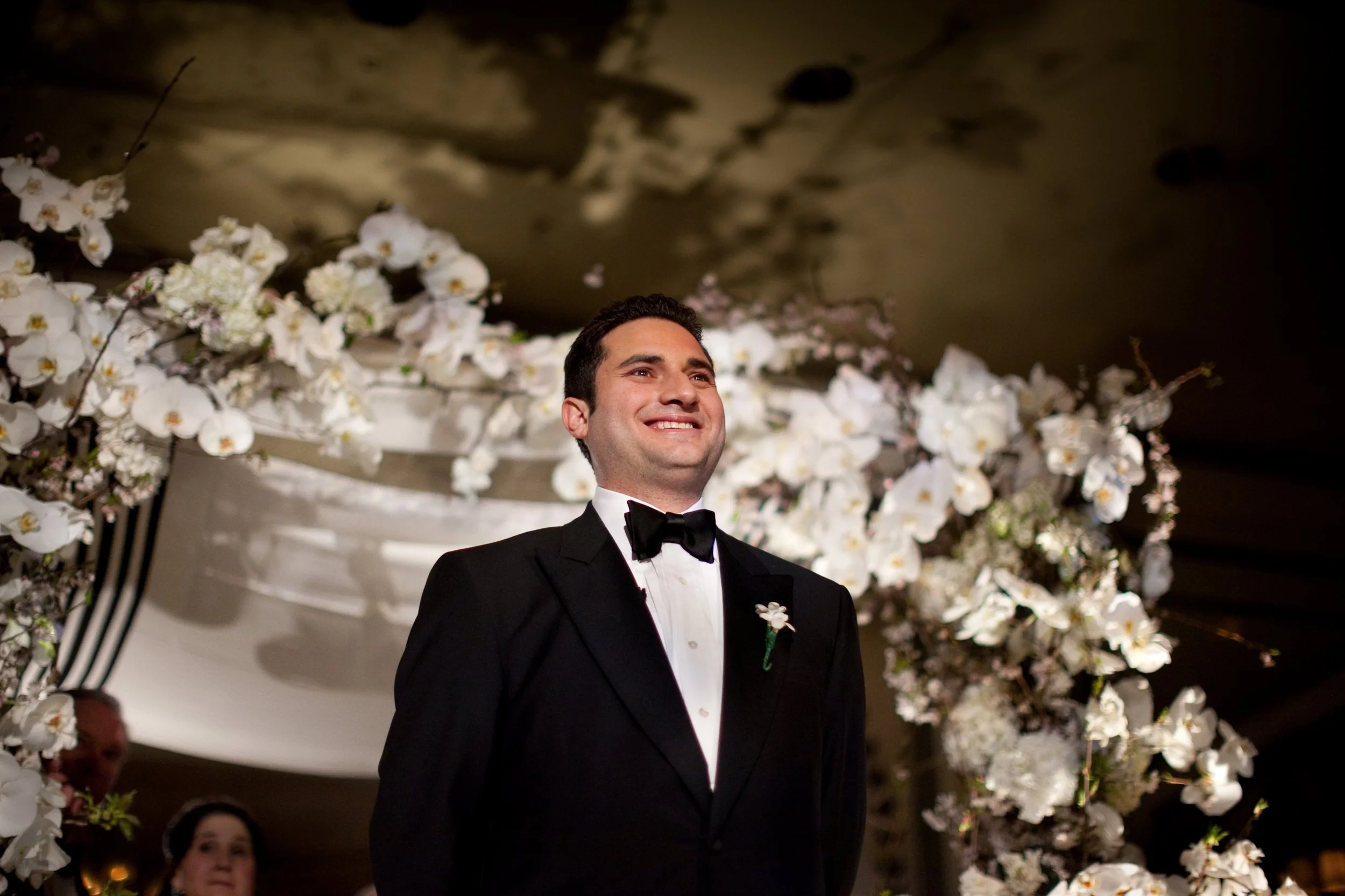 Groom Awaits Bride at the Altar