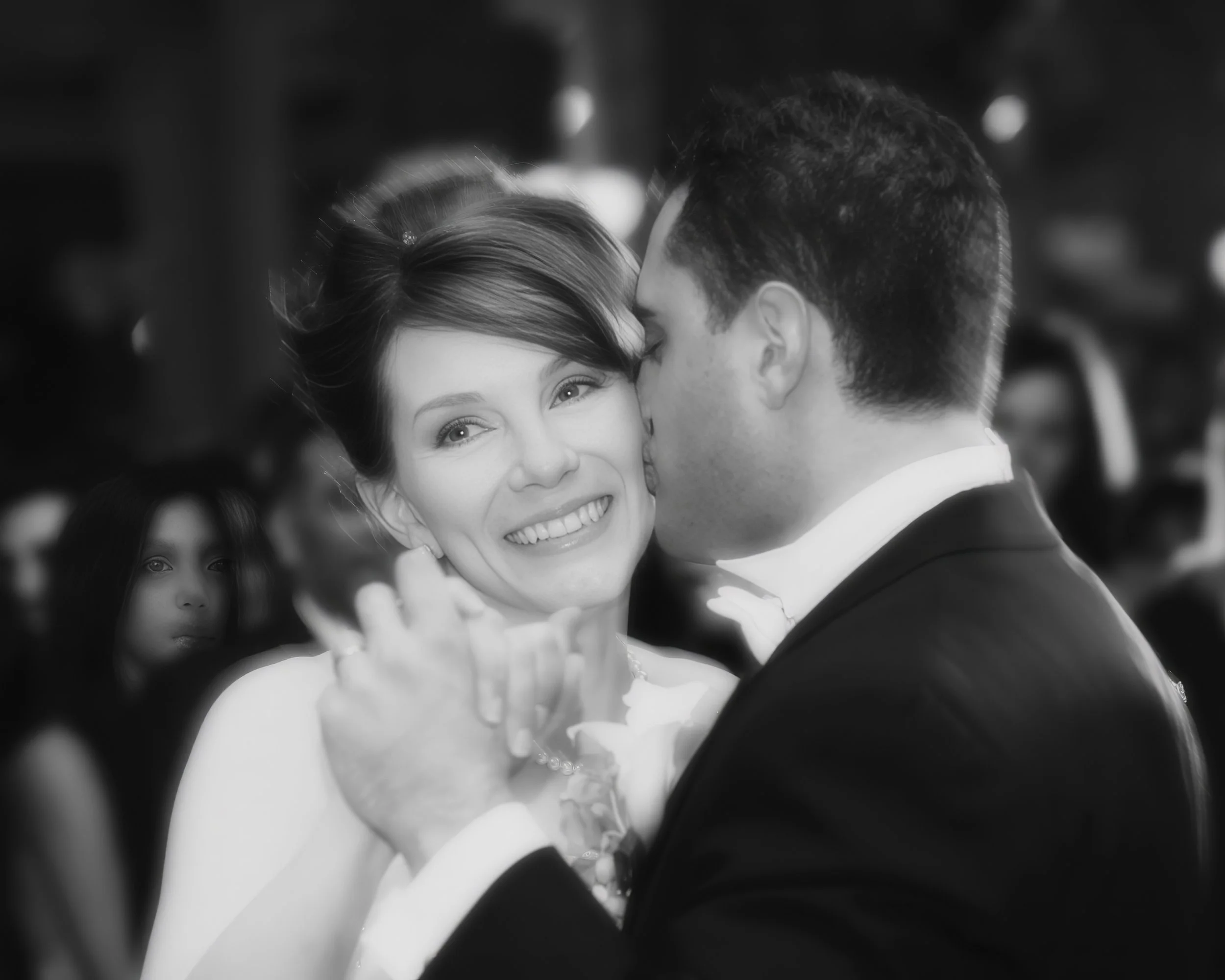 Black and White First Dance in the Grand Ballroom