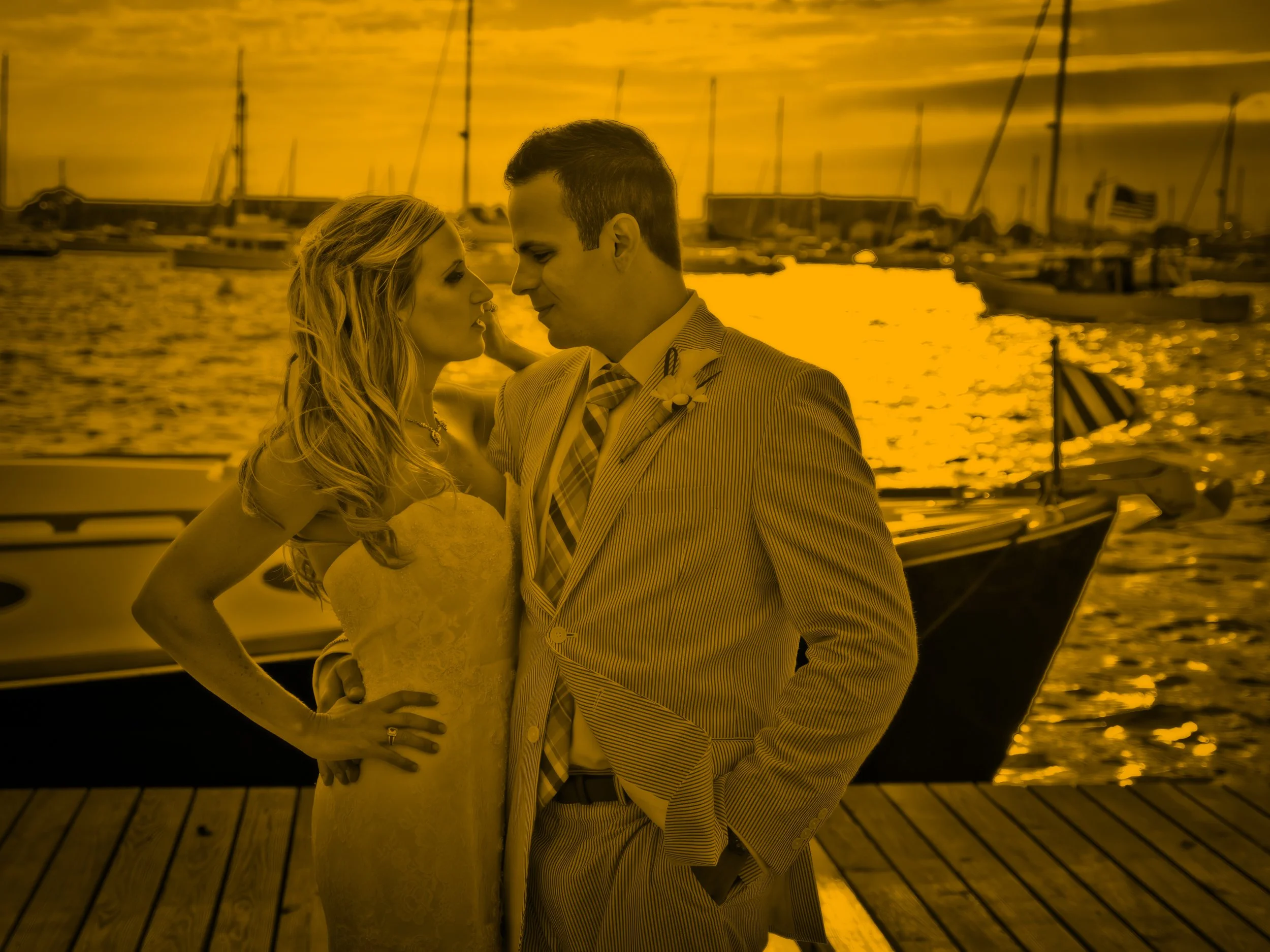 Romantic Sunset Moment on Newport Waterfront at The Bohlin