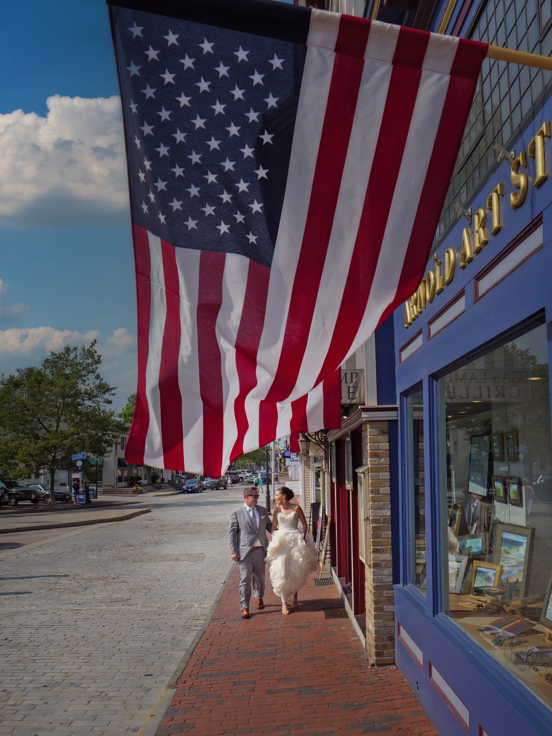 Strolling Through Newport Streets Before the Wedding