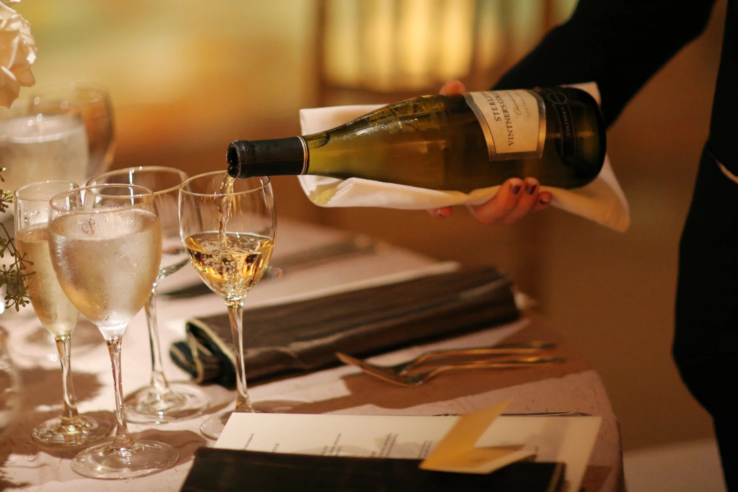 Wine Service at Wadsworth Atheneum Wedding Reception