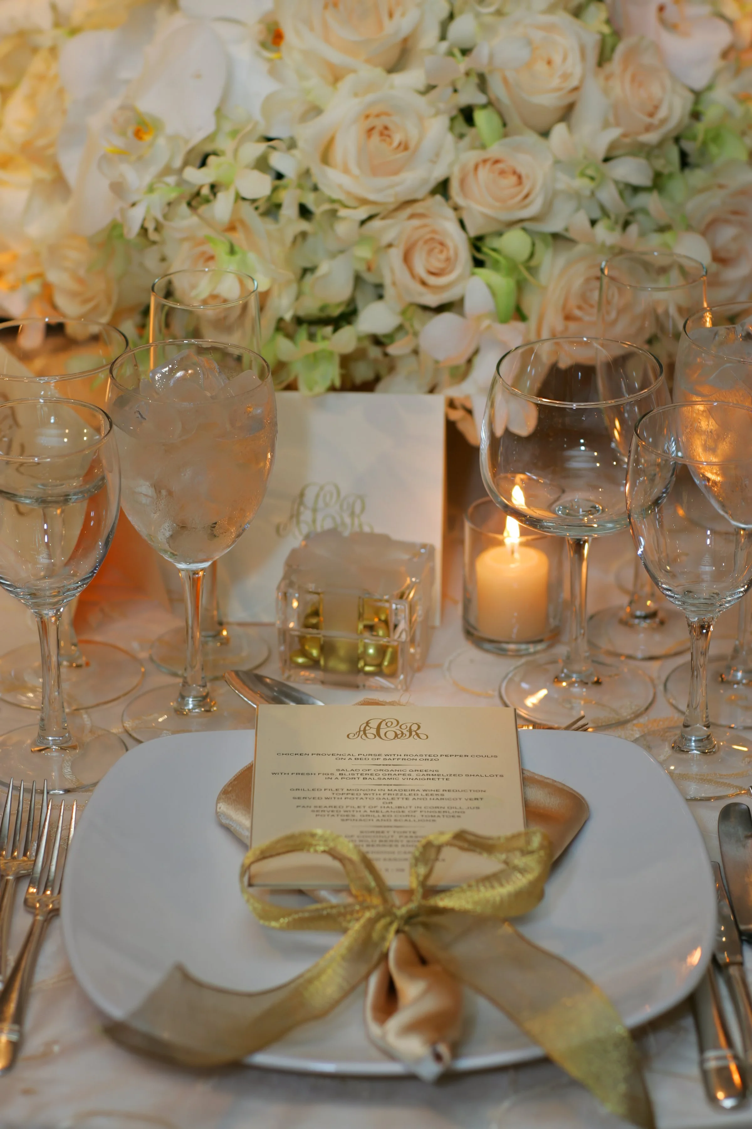 Elegant Place Setting at Tappan Hill Wedding