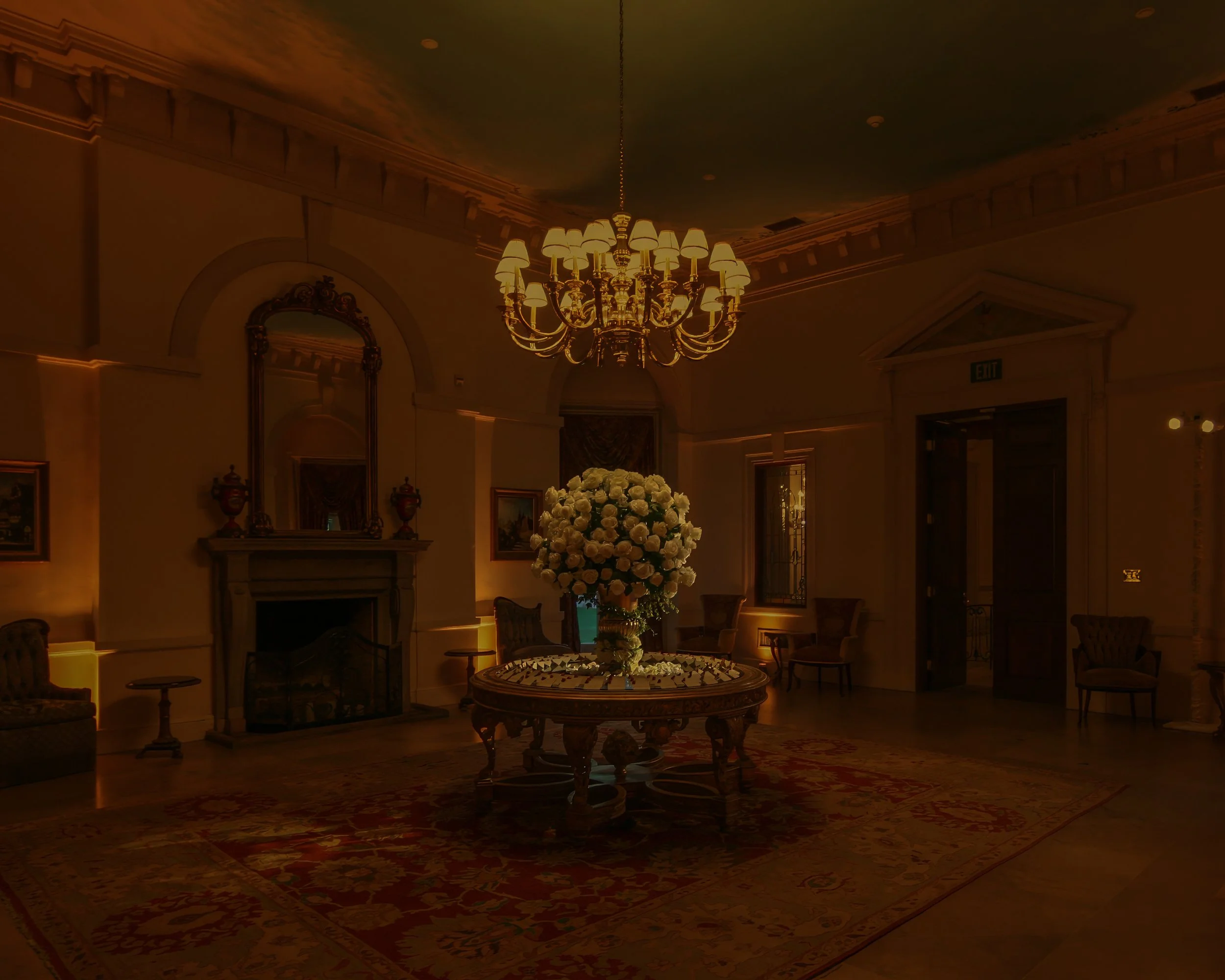 Candlelit Table Setting at Oheka Castle
